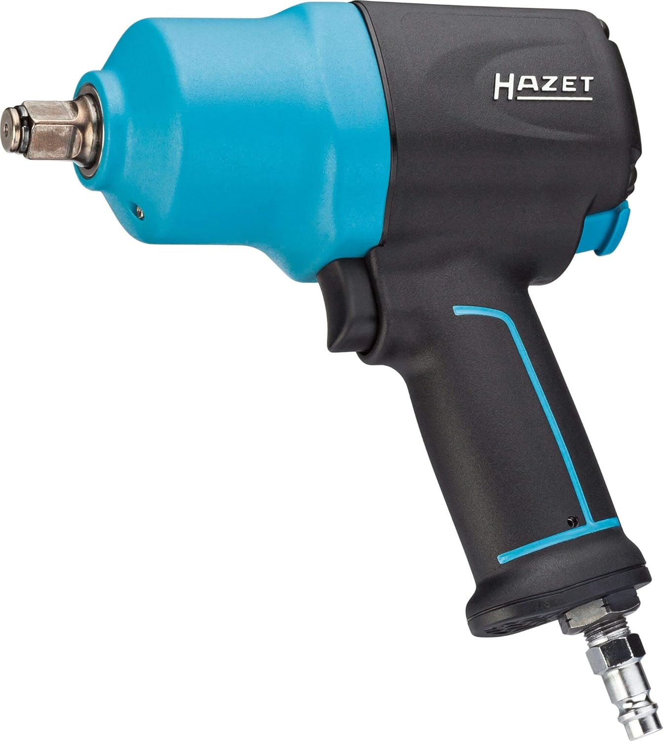 HAZET Pneumatic Impact Wrench 9012EL-SPC I Max. Loosening Torque 1700 Nm, Square 12.5 Mm (1/2 Inch) I Low-Vibration Tool for Tightening and Loosening Screws