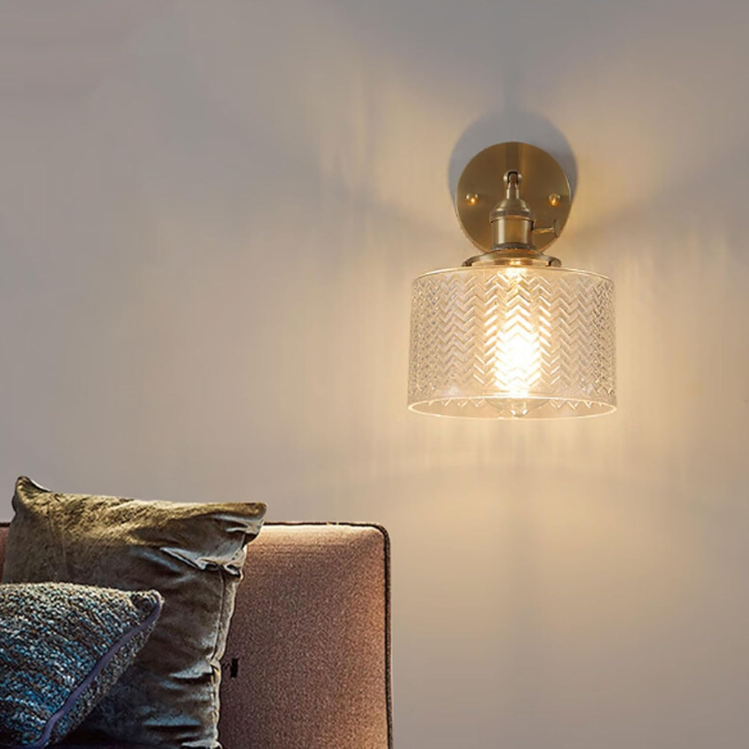 Wall Lamps Sconces Classical Light LED Wall Light with Glass Lampshade Indoor Wall Lamps for Study Reading Working Wall Lighting image number 2