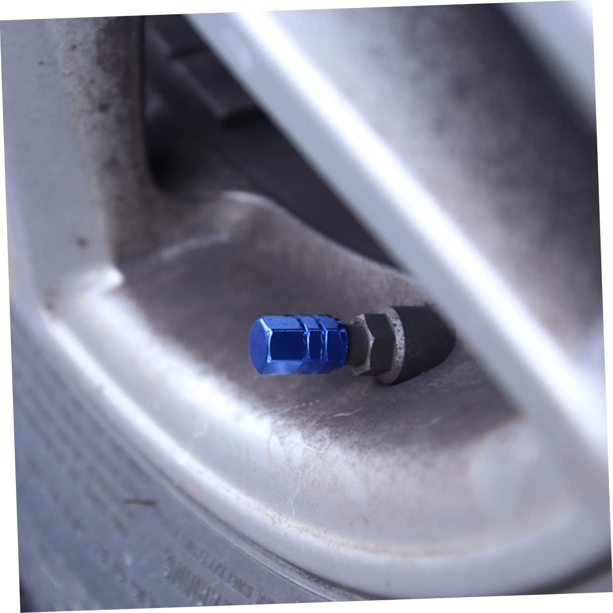 Gatuida 4Pcs Aluminum Alloy Wheel Cap Car Tyre Stem Caps round for Trucks Pickups