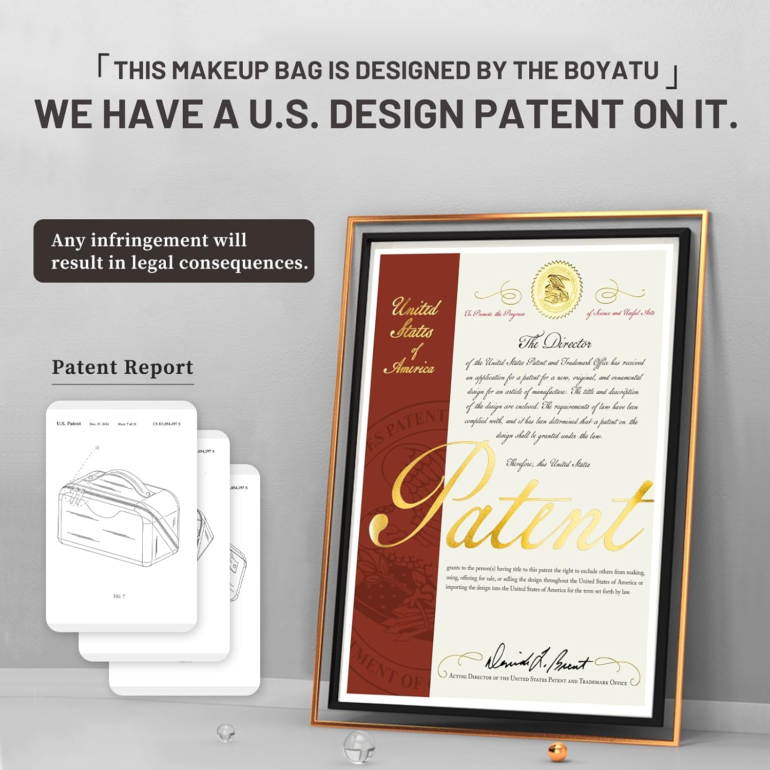 BOYATU Travel Makeup Bags Cosmetic Organizer Bag: 3-Set Large Capacity Make up Bag - PU Leather Toiletry Bags for Women - Wide Open Portable Pouch with Divider & Handle, 01-Light Blue, Travel image number 1