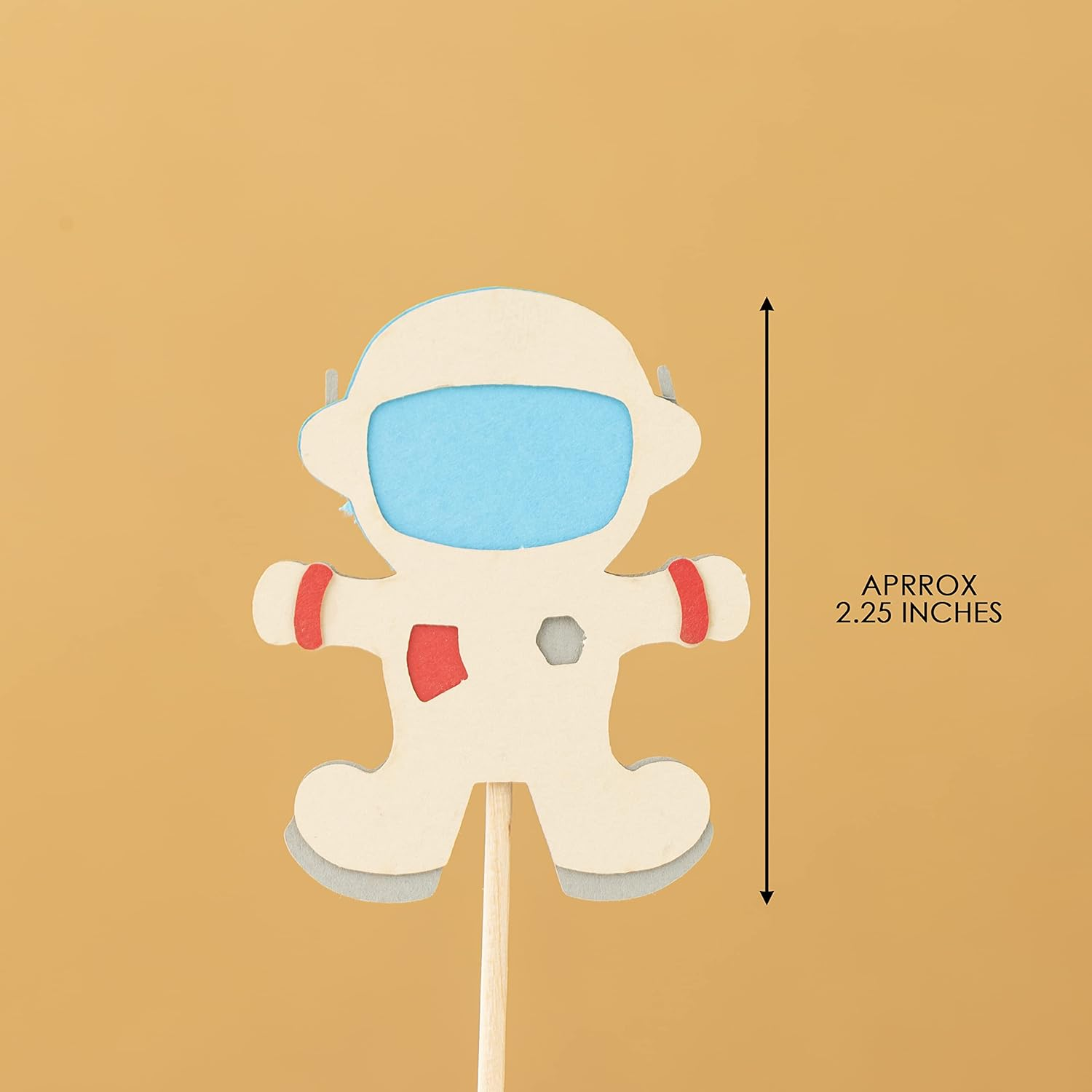 Confetti! 14 Pack Space Astronaut Cupcake Toppers Planet Rocket Spaceship Trip to the Moon Star Cupcake Food Picks Universe Outer Space Theme Baby Shower Kids Birthday Party Cake Decorations image number 3