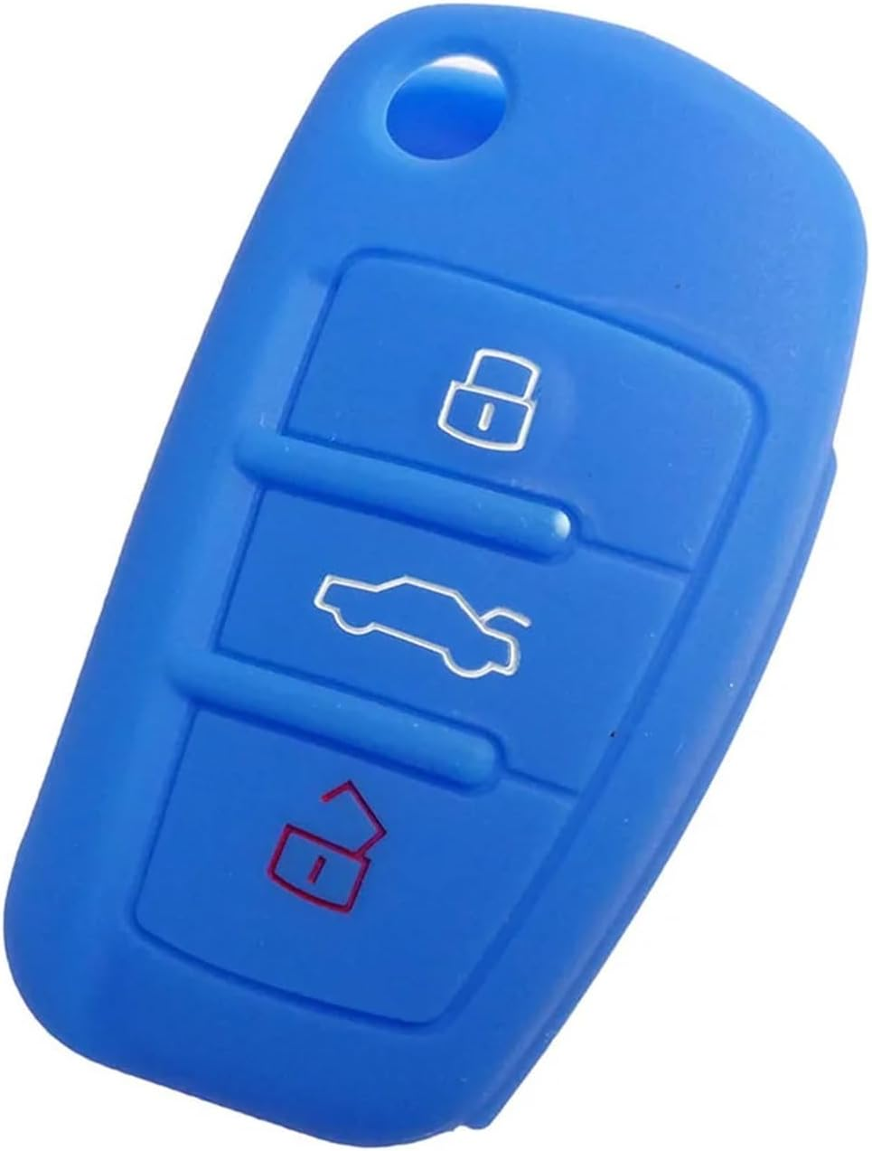 Yurefax Silicone Car Key Cover Fold Flip Remote Keychain Case Fob, for , A1 A3 A4 A5 A6 A7 A8 R8 Tt S5 S6 S7 S8 Sq5 Q5 Q7 Rs5 Car Rubber Key Case Cover(Black) image number 3