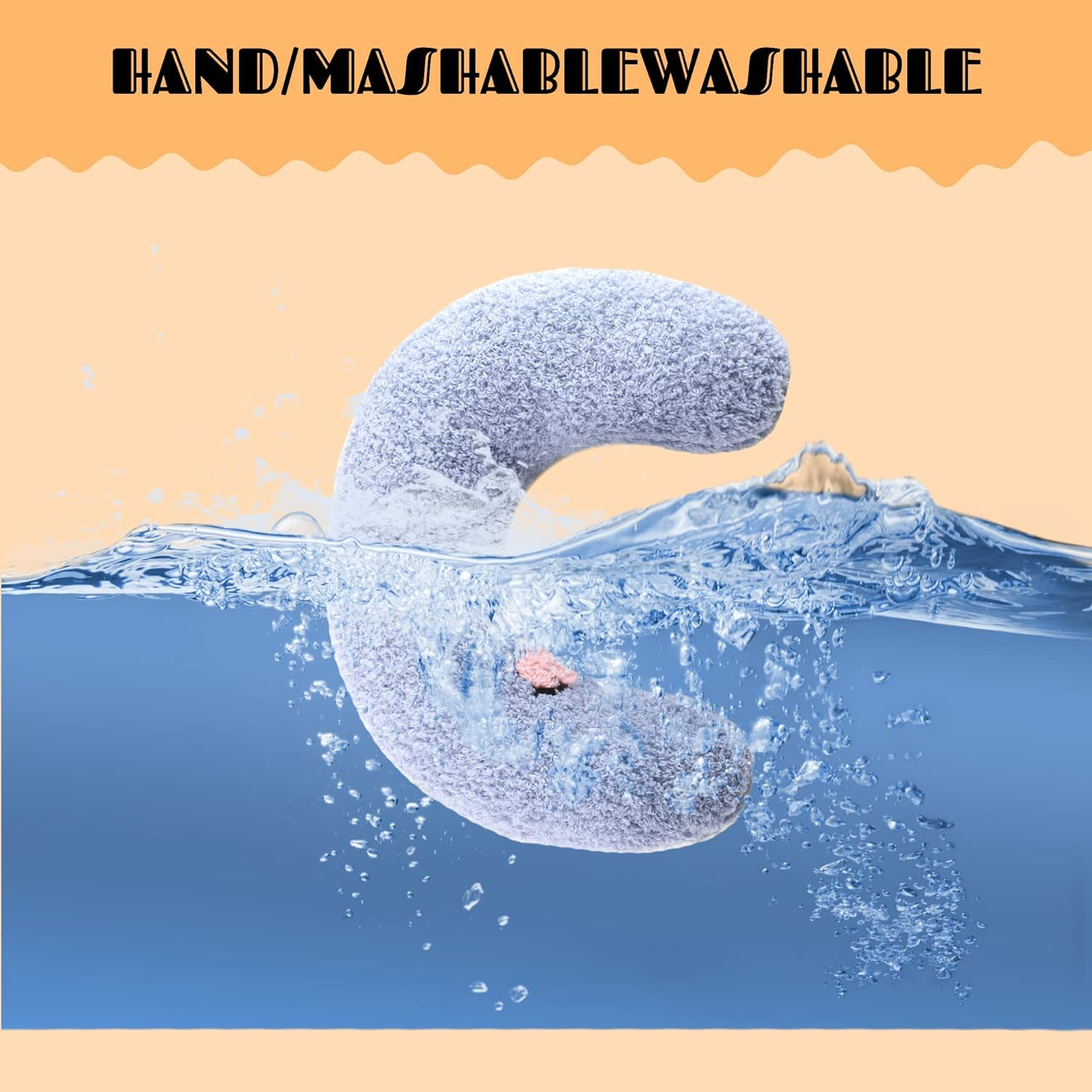 Cat Pillows for Indoor Cat and Small Dog, Calming Dog Pillows, Half Donut Dog Cutated Calming Pillow, Cozy Cat Bed Pillow Cute Rabbit Pillows (Pink) image number 3