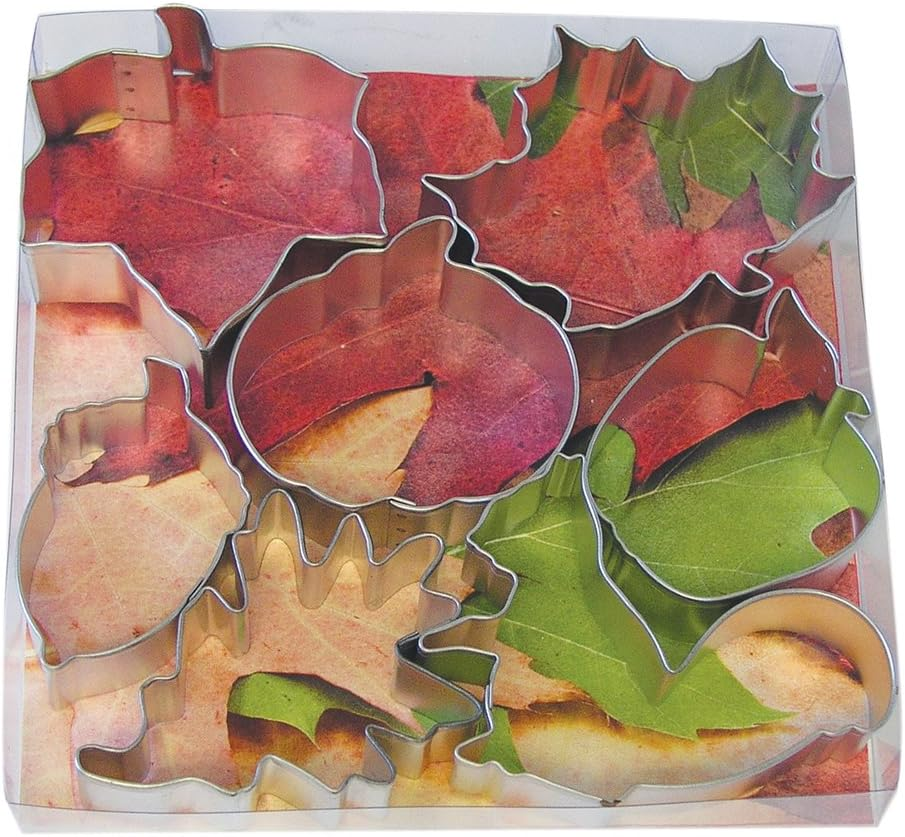 R&M International 1936 Maple Leaf Cookie Cutters, Assorted Sizes, 5-Piece Set