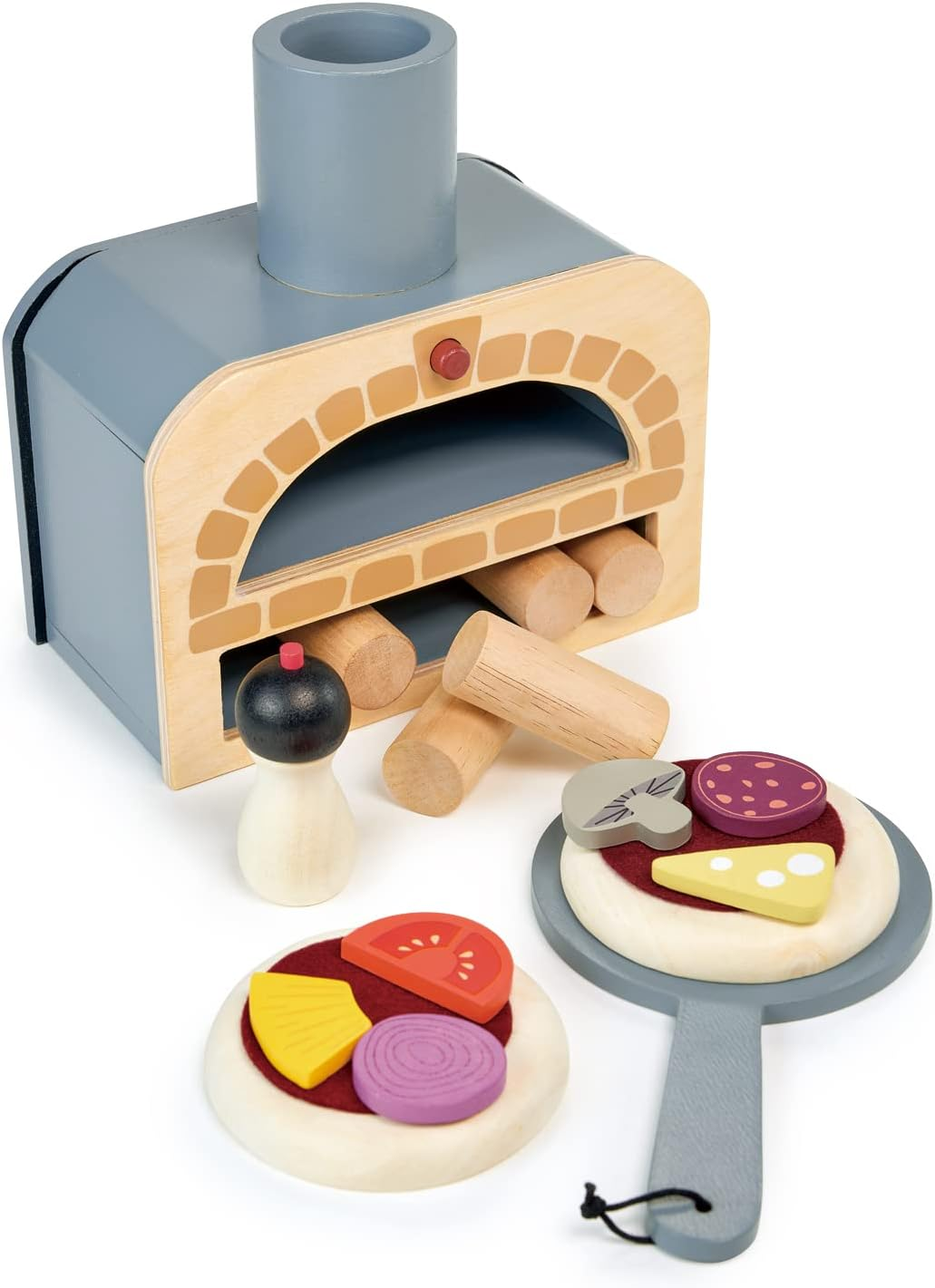 Tender Leaf Toys Make Me a Pizza! - Wooden Pretend Pizza Oven Play Food Set for Kids image number 2