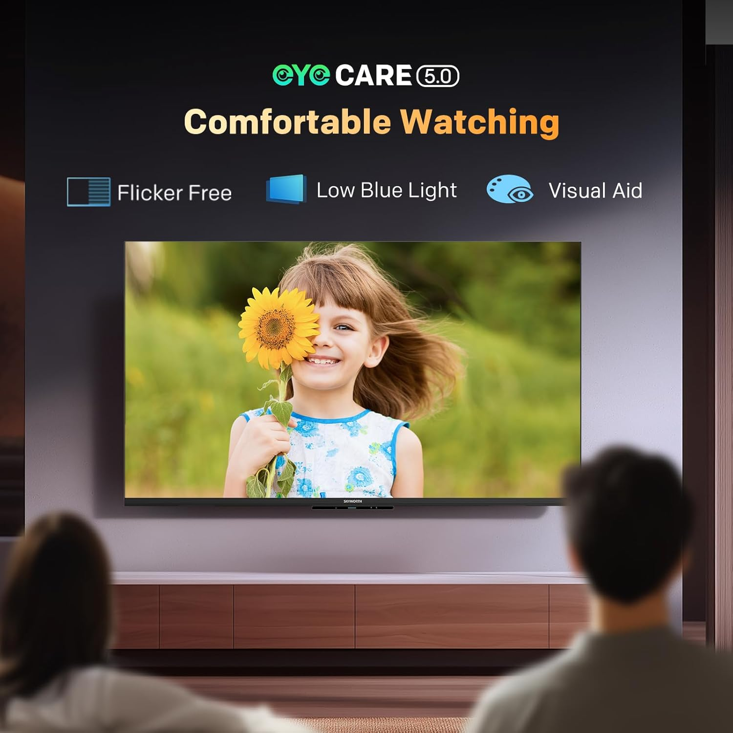 SKYWORTH Q6600H 60" - QLED+ 4K Smart Google TV, Gen 5 Quantum Dot, 120Hz Refresh Rate, Ai-Powered Picture, Dolby Audio Dbx-Tv Audio, Voice Control, Screen Casting, HDR, Eco-Friendly Design image number 3