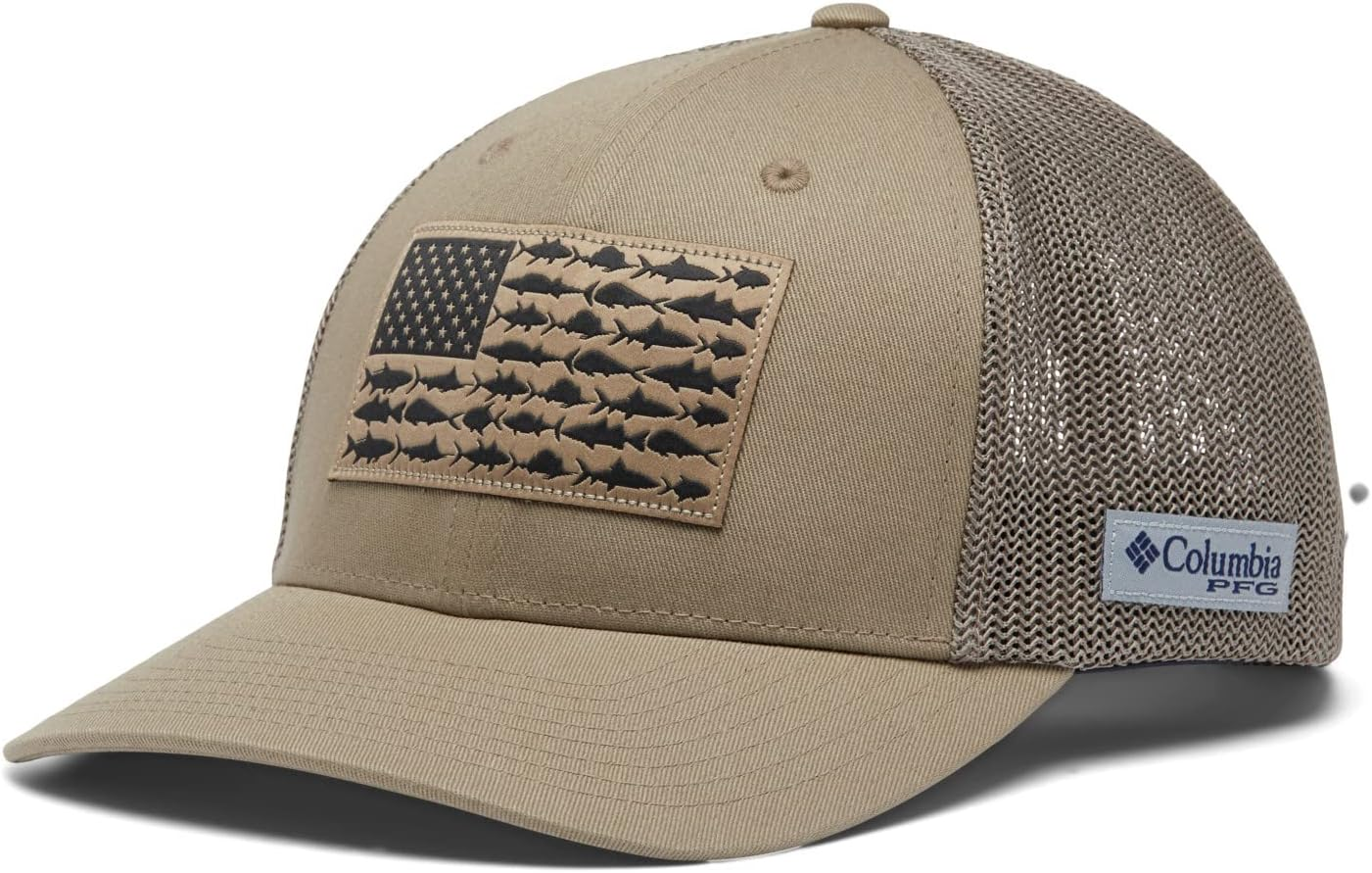 Columbia Unisex PFG Mesh Fish Flag Ball Cap, Tusk, S/M image number 4