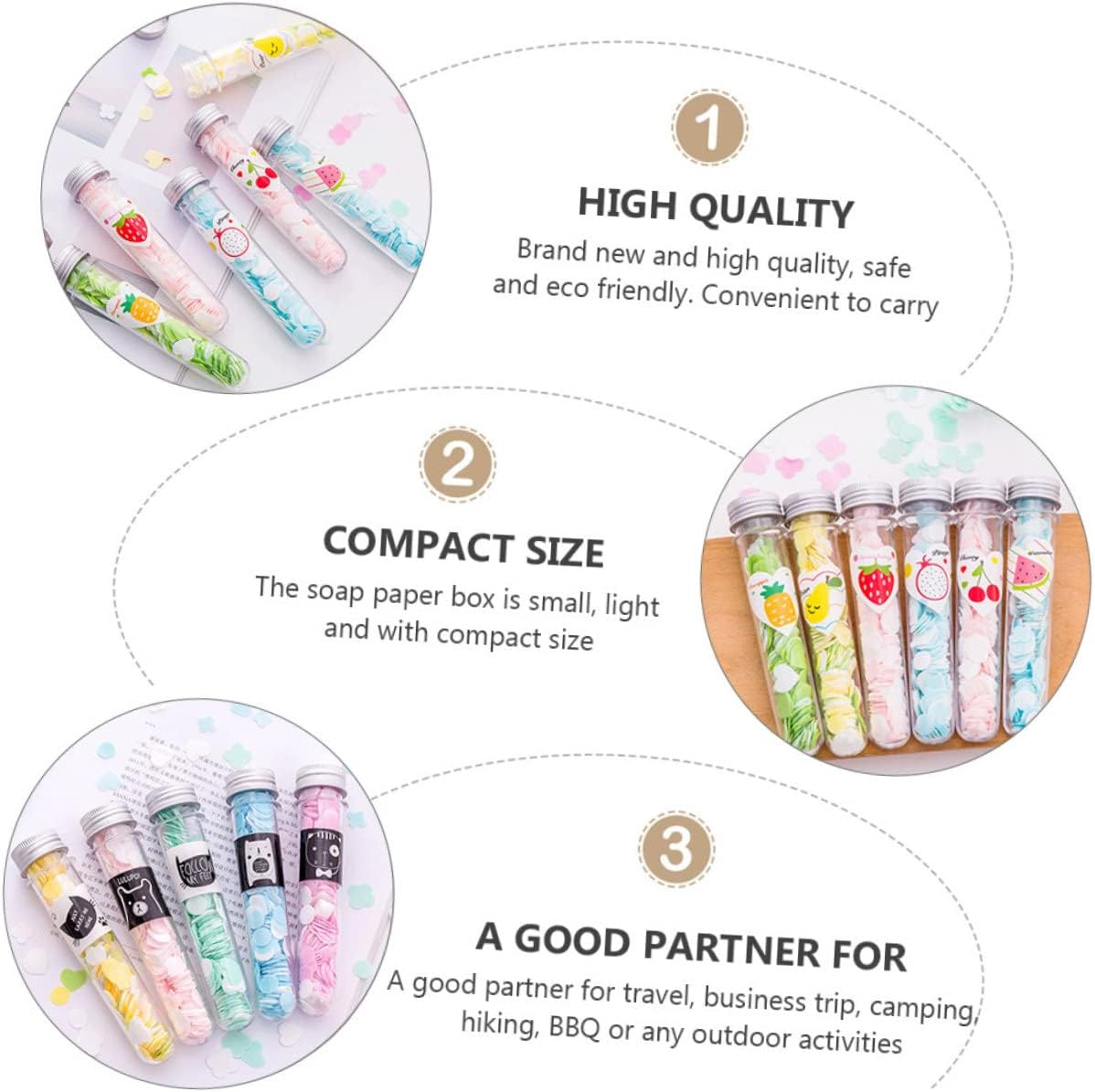 UPKOCH 4Pcs Travel Soap Paper Bath Flakes Disposable Soap Body Wash Paper Fragrant Hand