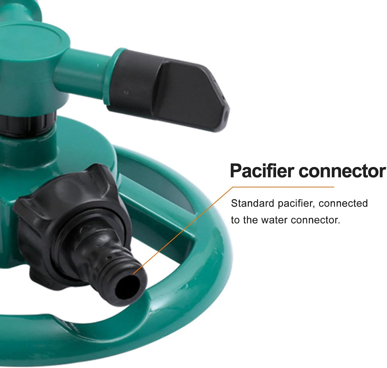 360&deg; round Base Lawn Sprinkler - Adjustable Rotating Sprinkler for Yard, Garden Irrigation with Water-Efficient Spray Patterns image number 2