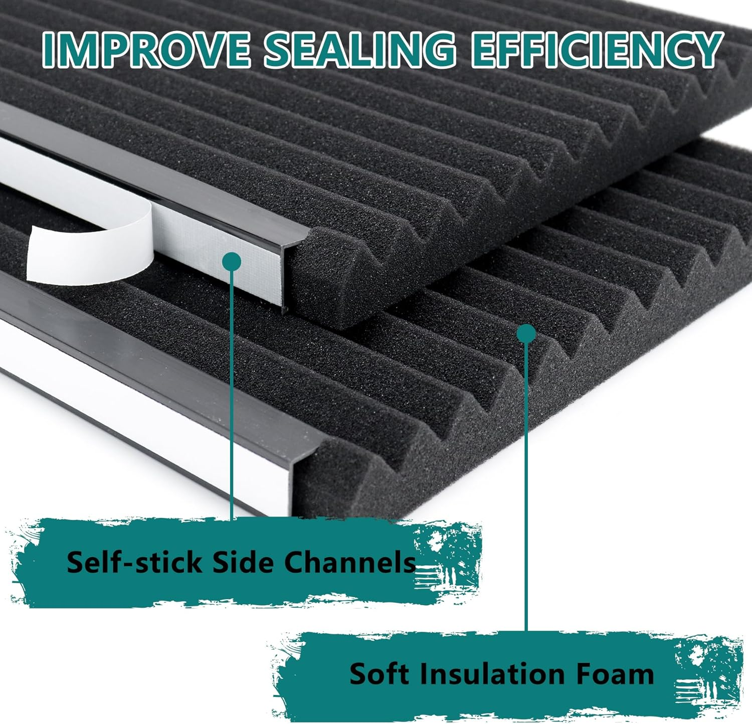 Daisypower Window Air Conditioner Foam Insulating Panels Kits,17 Inch X 9 Inch X 7/8 Inch AC Units Insulation Side Panels with Weatherseal Tape