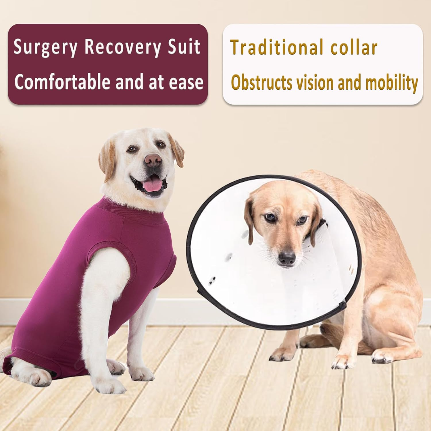 Axcimond Dog Body after Surgery Leak Protection Dog Surgery Body Dog Castration Male Medical Pet Shirt Dog Onesie Wound Protection Suits for Dogs with Velcro Fastening Alternatives to Cone And image number 7