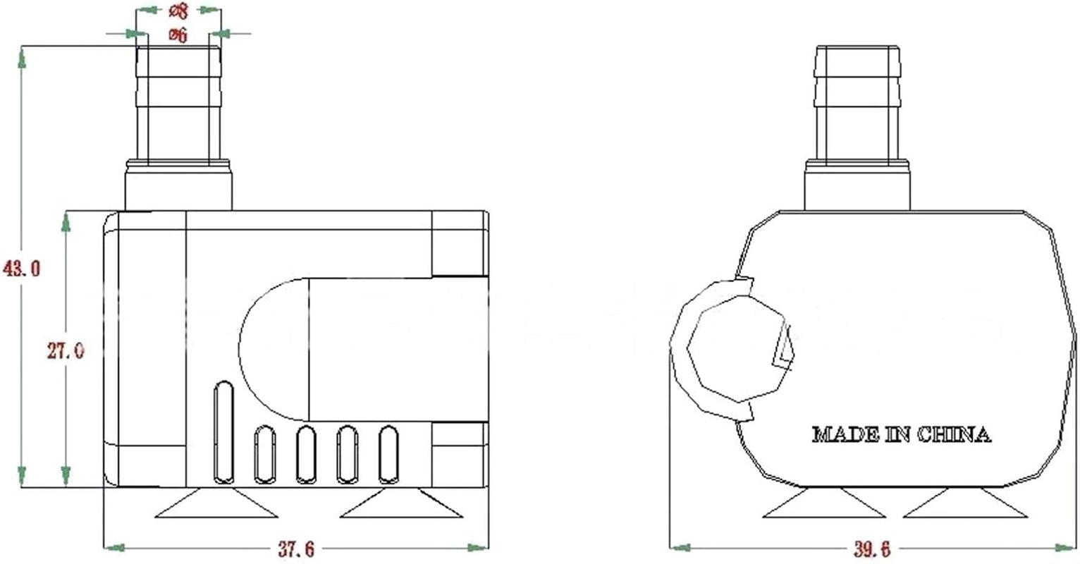 #N/A Pet Water Fountain Replacement Pump - Works for Ceramic Dog and Cat Drinking Fountains Pet Supplies image number 3