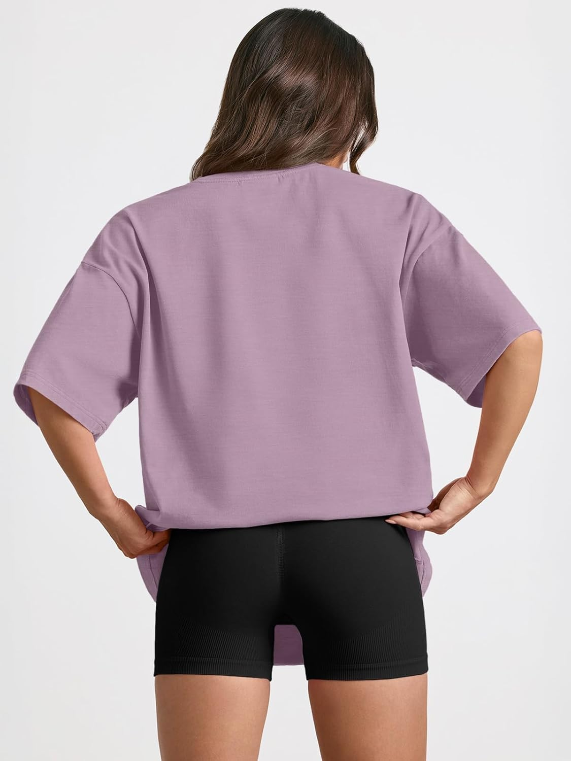 LILLUSORY Womens Tops Oversized Tshirts Short Sleeve T Shirt Workout Gym Clothes 2025 image number 6