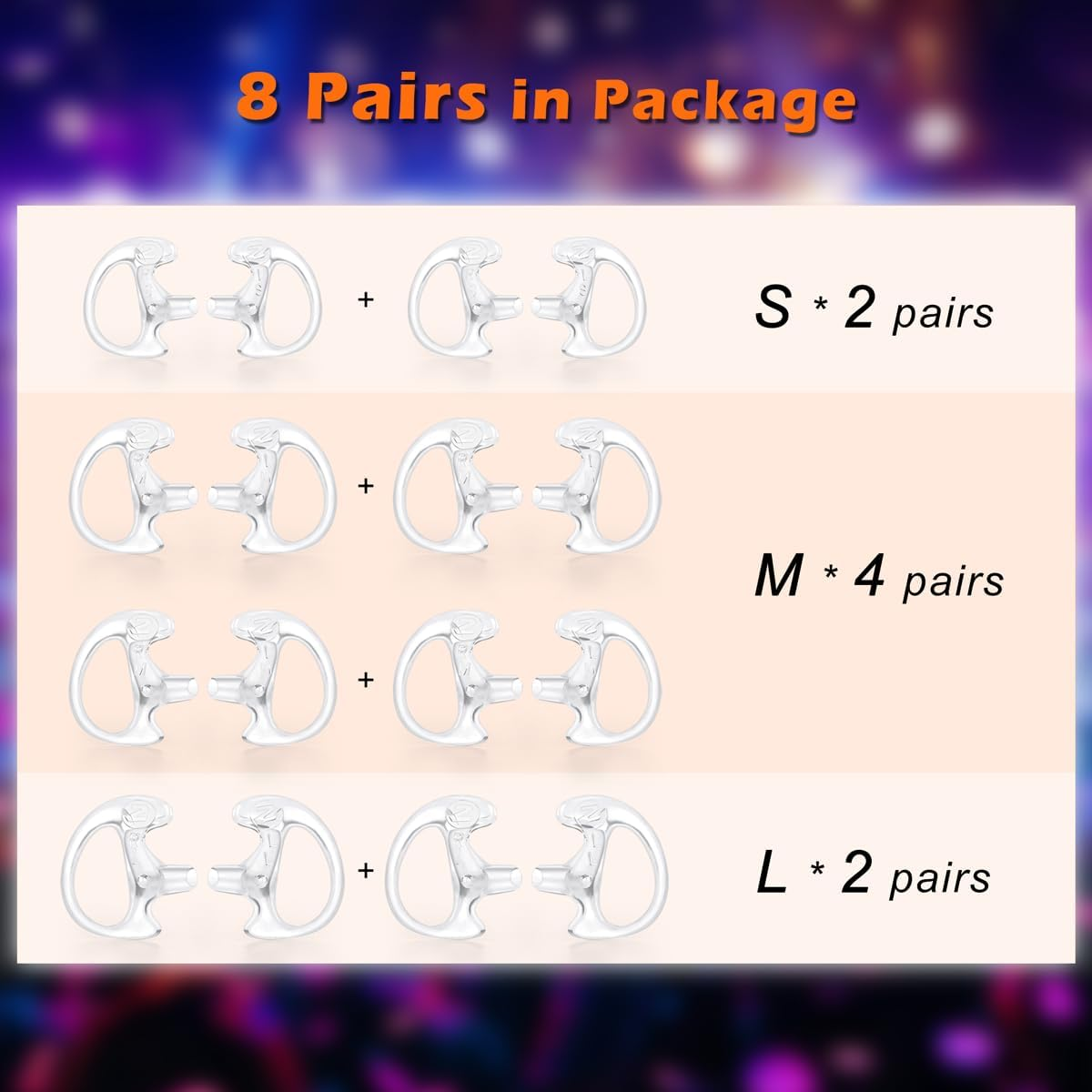 Zeadio 8 Pair Coil Tube Earbuds, Pro-Grade Two-Way Radio Earpiece Kit image number 3