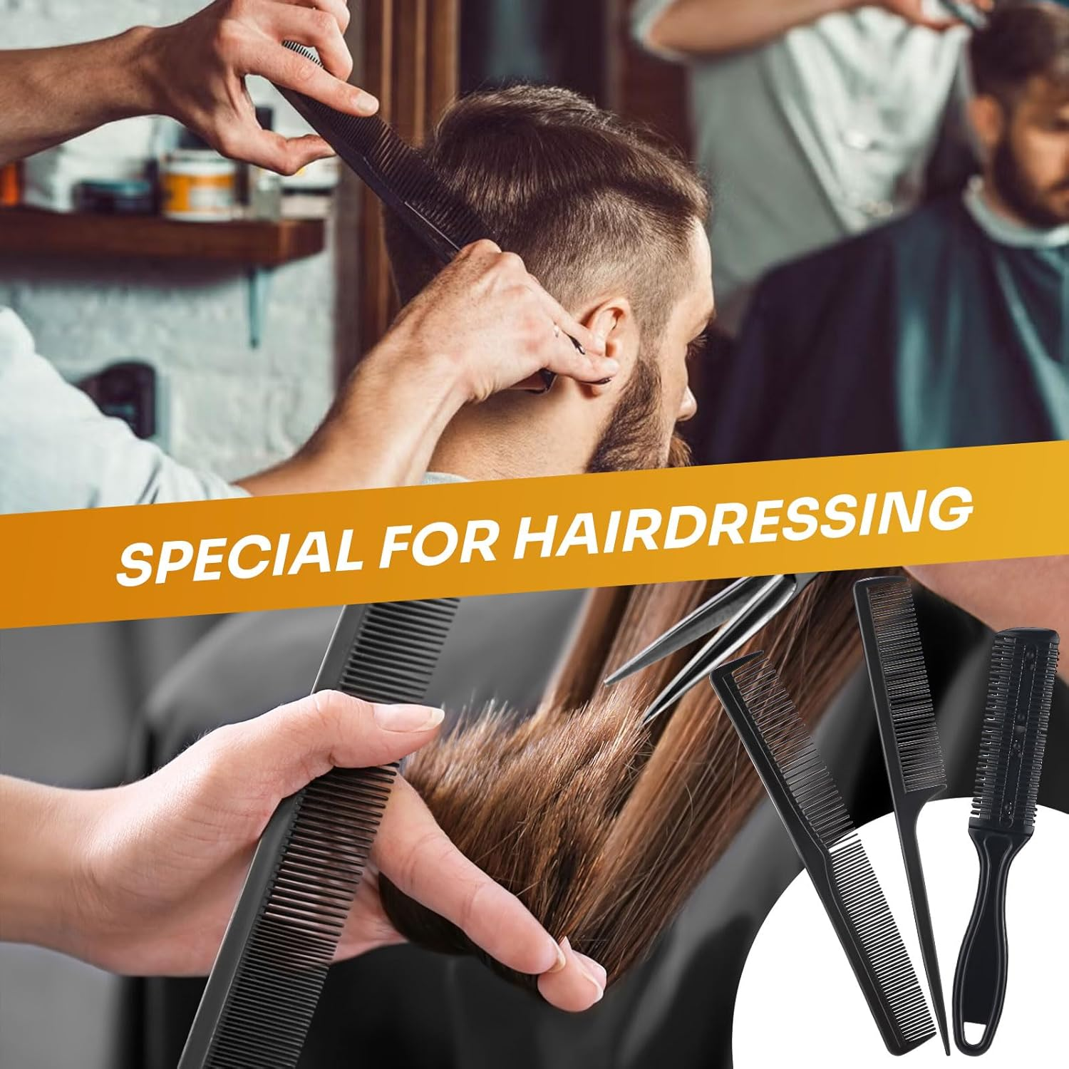 13Pcs Hair Cutting Cape with Neck Duster Brush Adjustable Extra Long Haircut Barber Cape 63" X 55" Profesional Barber Accessories for Men/Adults/Barber/Salon/Home/Women/Kids image number 1