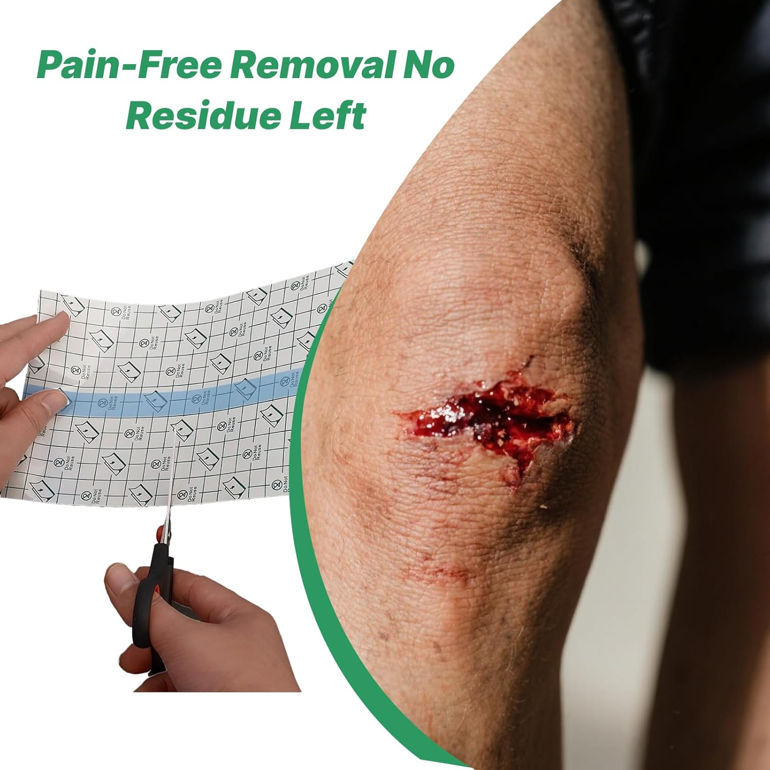 Waterproof Transparent Bandage Roll, 10Cm X 10M, Cuttable, Self Adhesive Stretch Film Dressing for Wound Care, Tattoo Aftercare, and Pet Wound Protection, Elastic, and Moisture Proof Transparent Tape image number 5