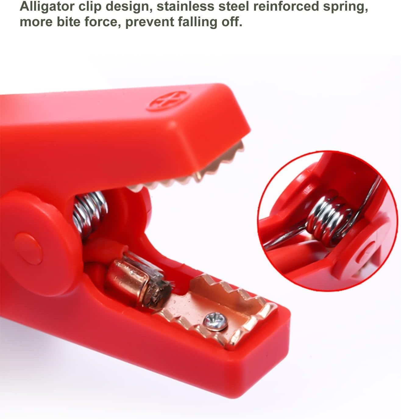 EC5 Jump Starter Cable with Battery Clamps - Booster Jumper Cables Automotive Replacement Jump Starter EC5 Connector Emergency Jumper Cable Alligator Clips for 12V Portable Car Jump Starter 8AWG Wire