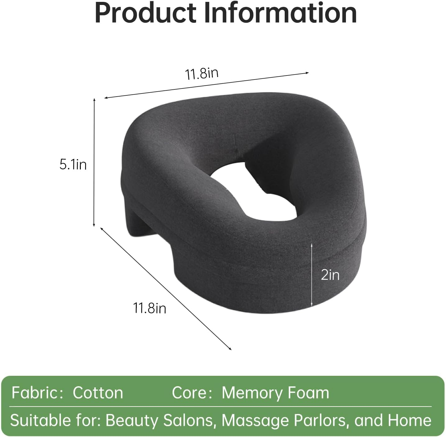 LABUBU Face down Pillow for Massage - Headrest Face Pillow for Bed, Stomach Sleeping, Prone Sleepers, Post-Eye Surgery Recovery, and Beach Tanning. image number 4