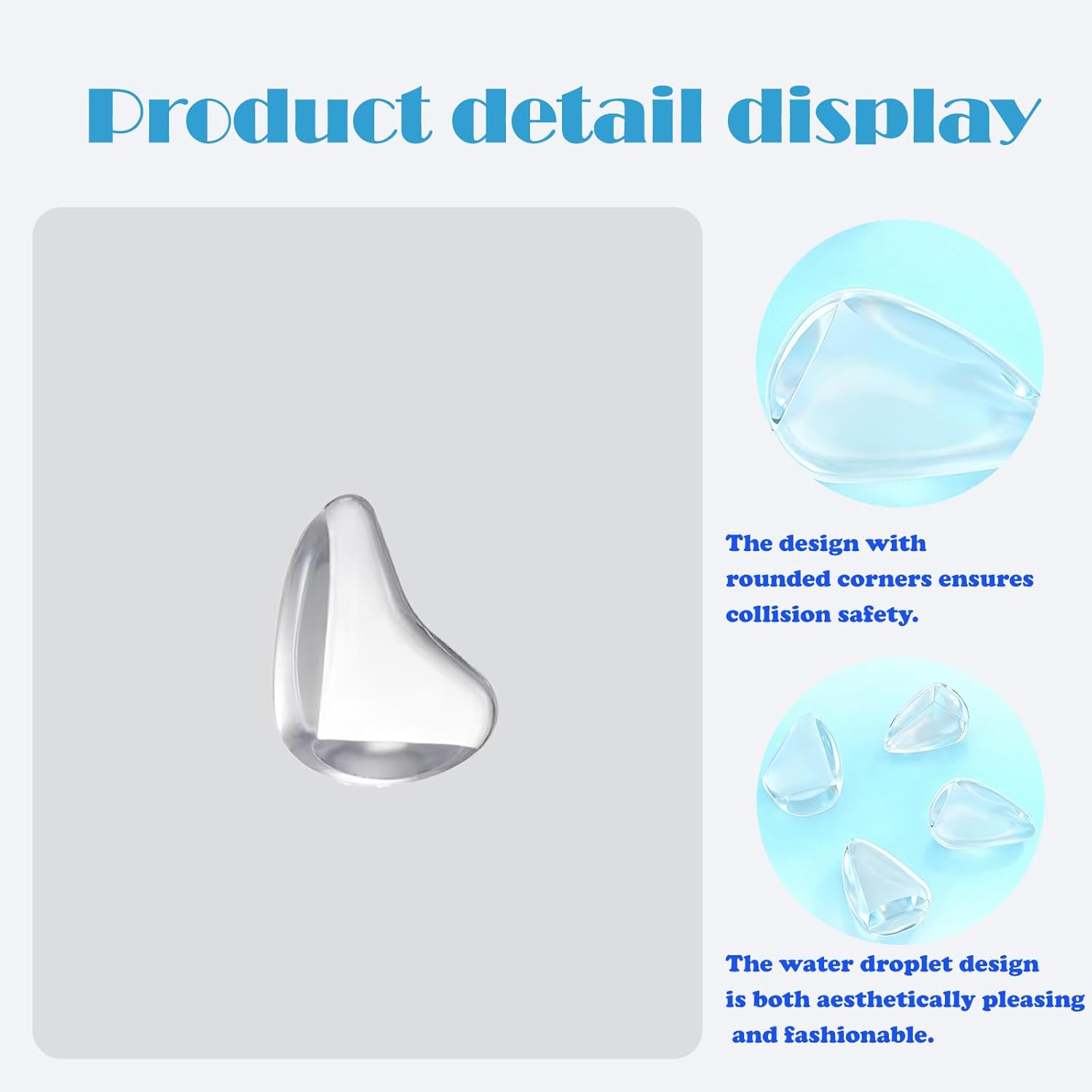 24Pcs Baby Proofing Corner Protector,Table Corner Protectors for Baby,Child Safety Guards & Locks to Cover Sharp Furniture & Table Edges （Teardrop Style） image number 1