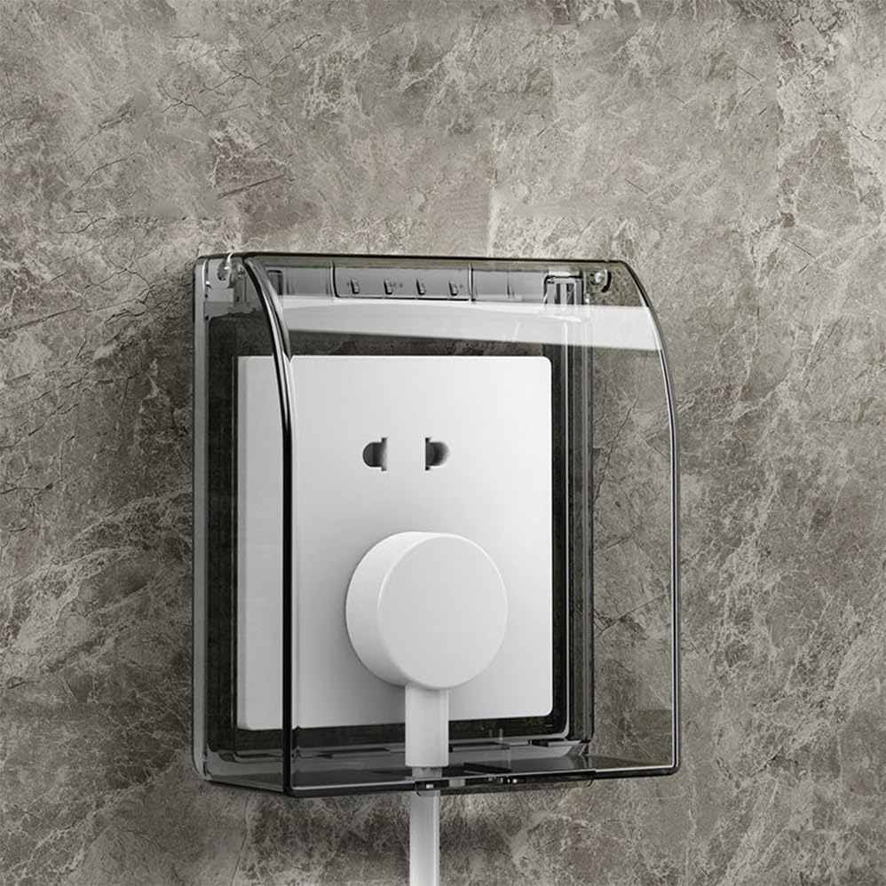 Power Point Cover, Powerpoint Cover Child Proof,Green Switch Socket Protective Cover Splash Proof Box Bathroom Toilet Waterproof Box image number 5