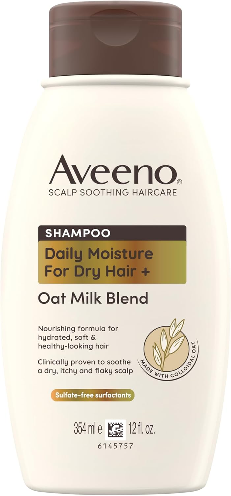 Aveeno Hair Oat Milk Blend Moisturising Shampoo for Dry & Damaged Hair 354Ml | Promotes Healthy Scalp| Adds Moisture| Softens Hair image number 1