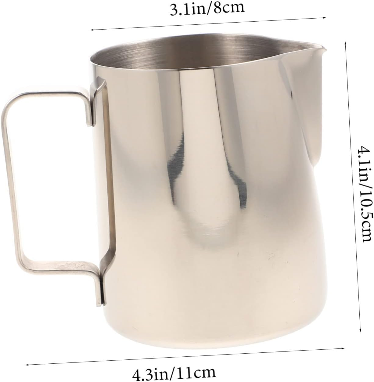 CONGARTENO Stainless Steel Milk Frothing Pitcher for Coffee Latte Art Handheld Milk Pitcher for Espresso Kitchen Supplies image number 5