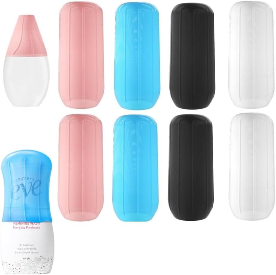 8Pack Silicone Bottle Covers,Reusable Elasticity Silicone Leak Locks for Travel Sized Toiletries Skins,Travel Bag and Carry-On Luggage image number 2