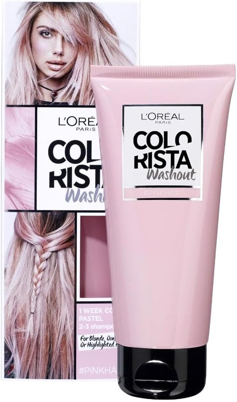 24X L'Oreal Paris Colorista Semi-Permanent Hair Colour Washout Pink Pastel