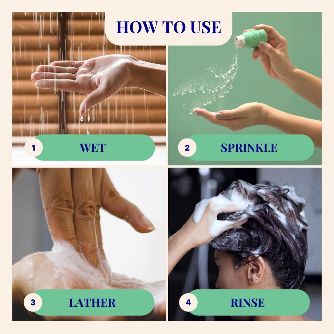 Exfoliating & Balancing Shampoo (Thyme & Tea Tree) 20G Mini Bottle' Specified Cannot Be Used as It Conflicts with the Value 'Exfoliating Foaming Powder Shampoo for Dandruff | 20X Washes | Vegan, Eco-Friendly, Tea Tree, Salicylic Acid 0.7 Mini Aluminum Bottle image number 1