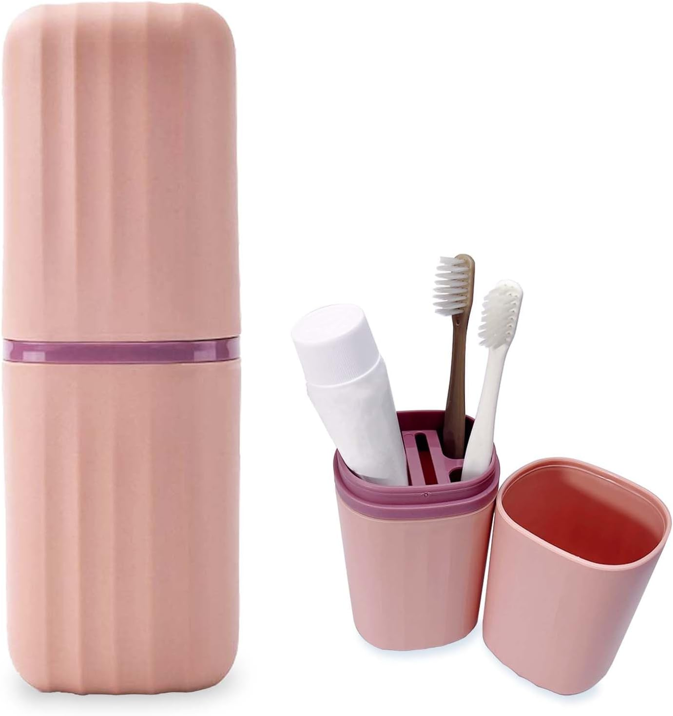 Toothbrush Holder Travel Case Portable Toothbrush Cup Case for Bathroom Travel Camping School Toothbrush Travel Containers image number 3