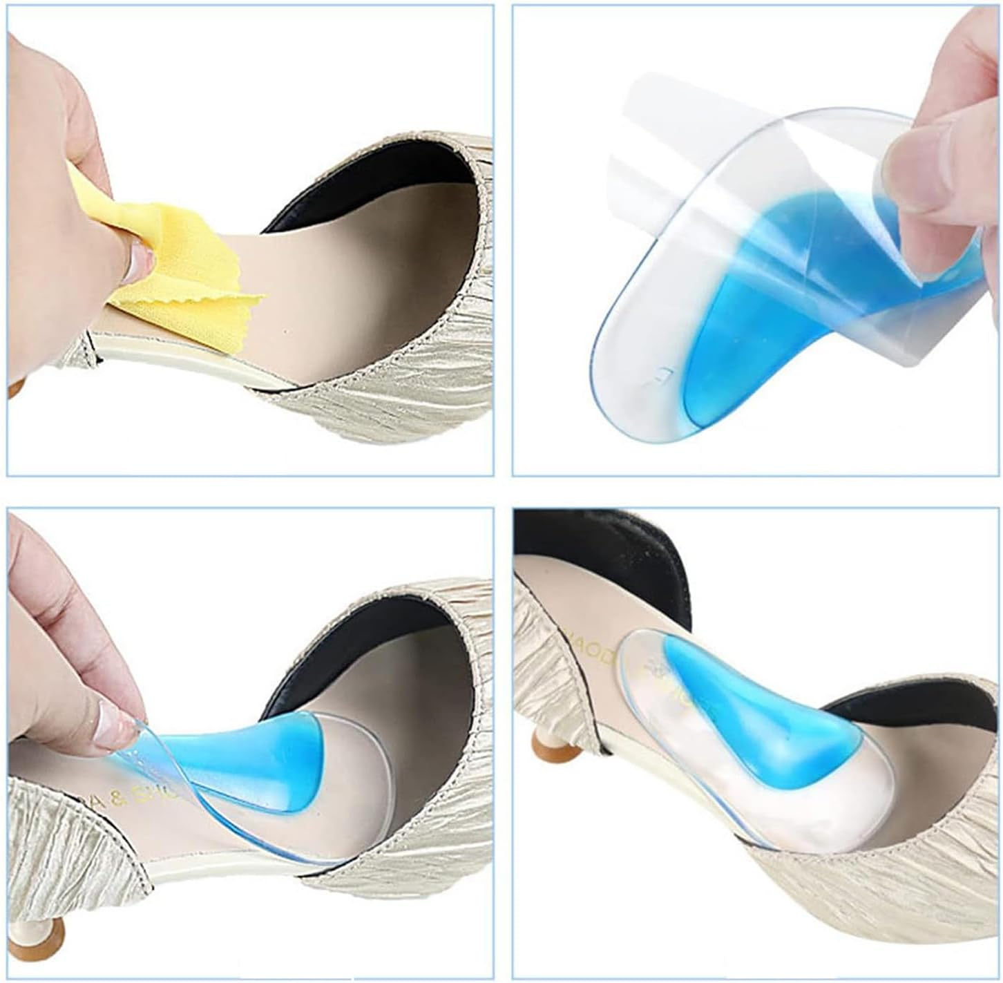 3 Pairs Gel Arch Support Inserts Women Man, Soft Flat Feet Arch Support, Adhesive Plantar Fasciitis Insoles for Sandals, High Arch Pads Heel Cushion for Dressy, Relieve Pressure Foot Pain, B image number 3