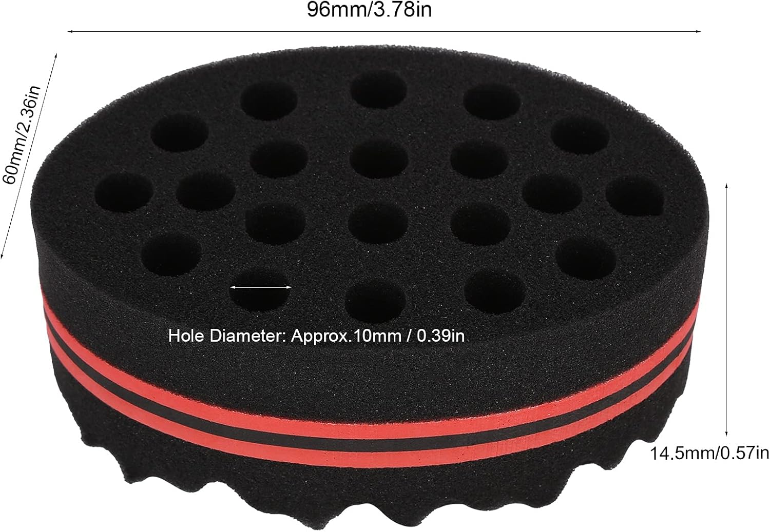 Hair Twisted Sponge, Portable Reusable 22 Hole Hair Sponge Brush for Beauty Salon for Travel for Home image number 3