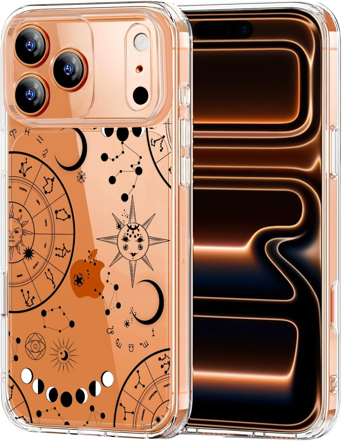 Unov Case Compatible with Iphone 17 Case Clear with Design Embossed Floral Pattern Soft TPU Bumper Slim Protective 6.3 Inch (Flower Bouquet)