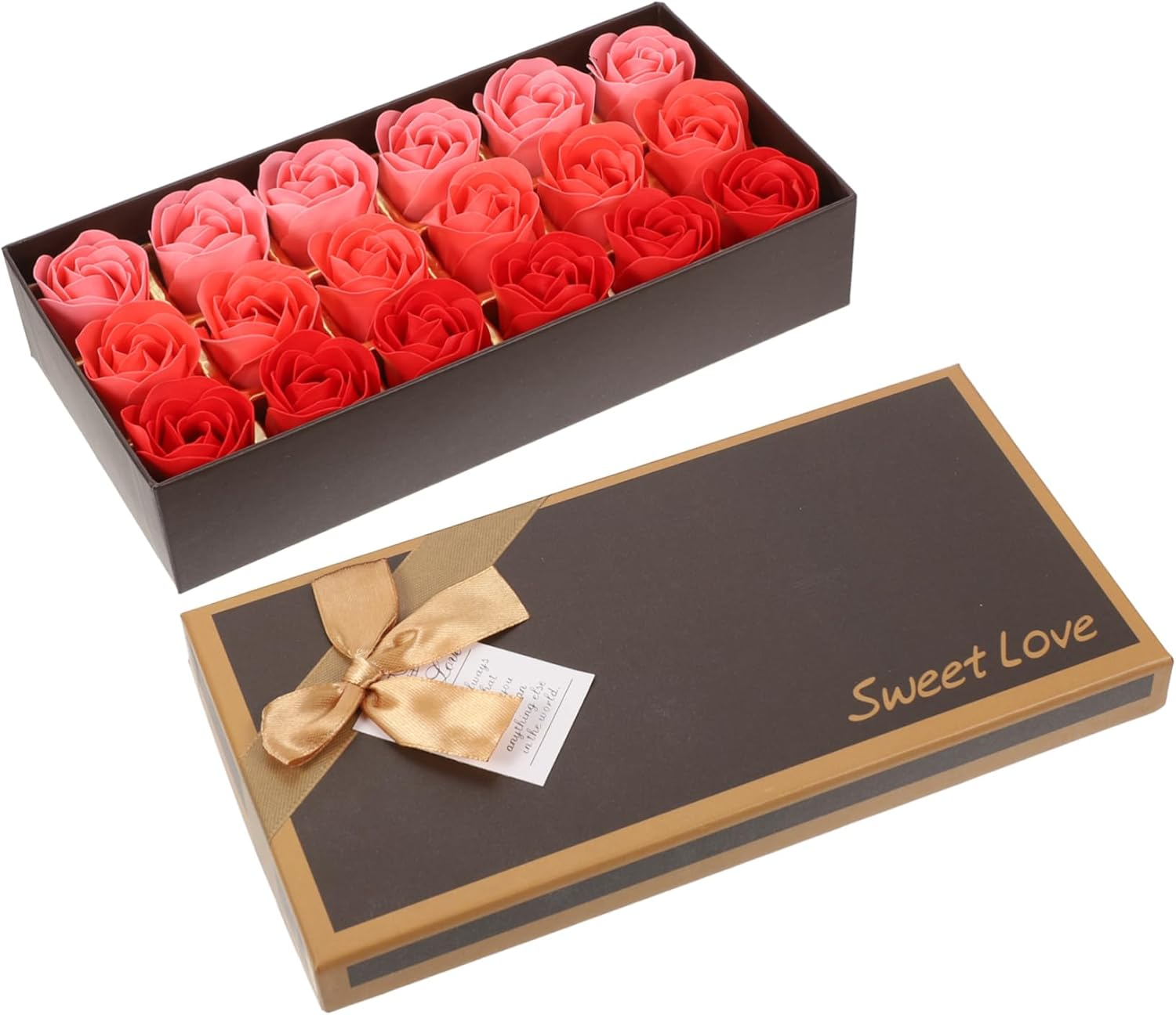 MERRYHAPY Artificial Rose Soap Flowers 18Pcs in Box Scented Soap Decorations for Valentine'S Day Mother'S Day Women image number 6