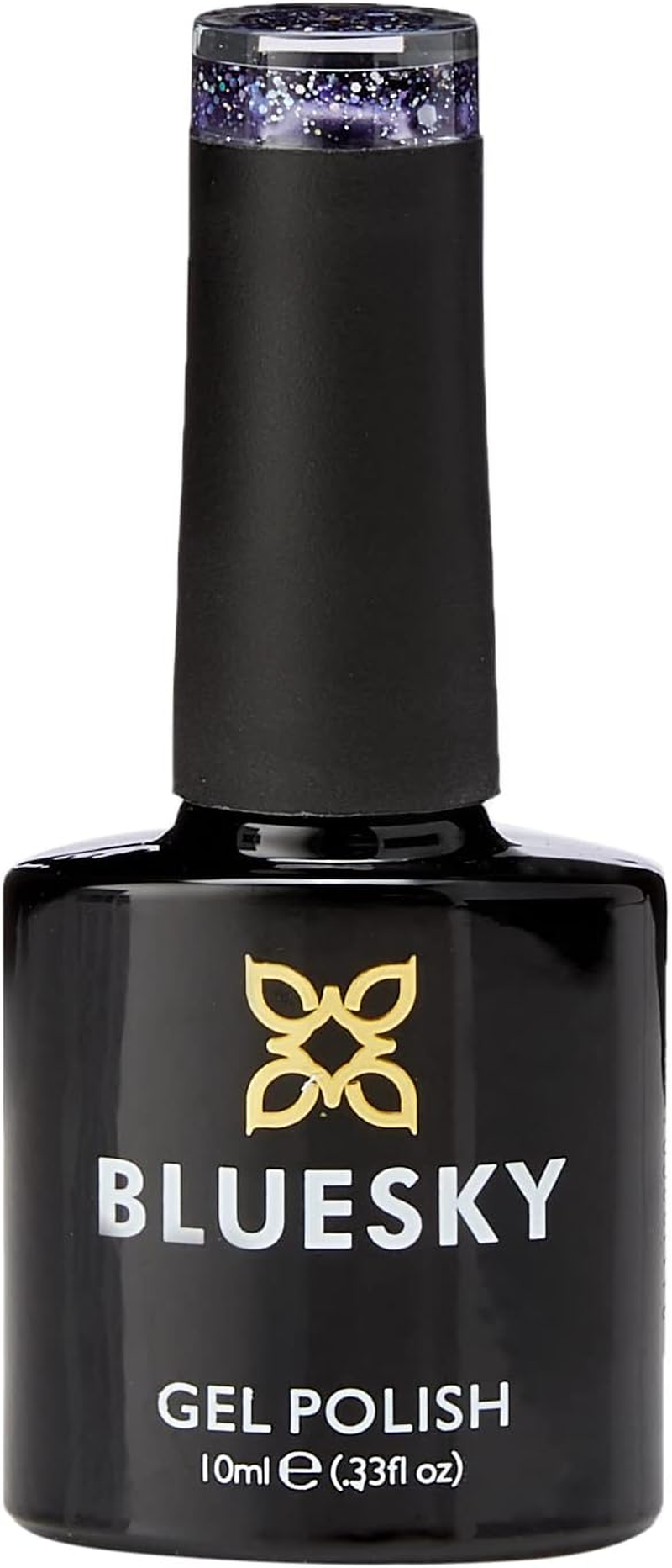 Bluesky Bluesky Gel Polish, Amethyst Purple, BLZ24, 10 Ml, Gel Soluble Nail Polish, Blue, Purple, Dark, Glitter (Curing under UV/LED Lamp Required) Pack (X) image number 2