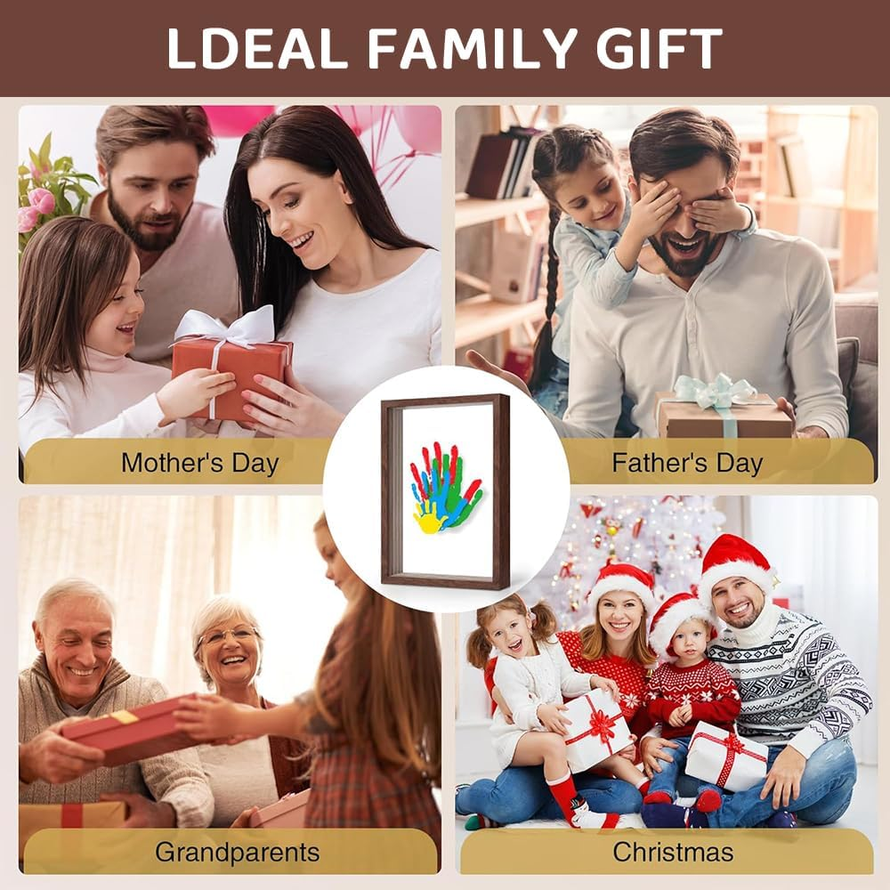 Family Handprint Kit &ndash; DIY Baby Handprint Keepsake Frame, Wooden Craft Gift with Non-Toxic Paints for Parents, Grandparents, Mother&rsquo;S Day, Father&rsquo;S Day & Anniversary image number 2