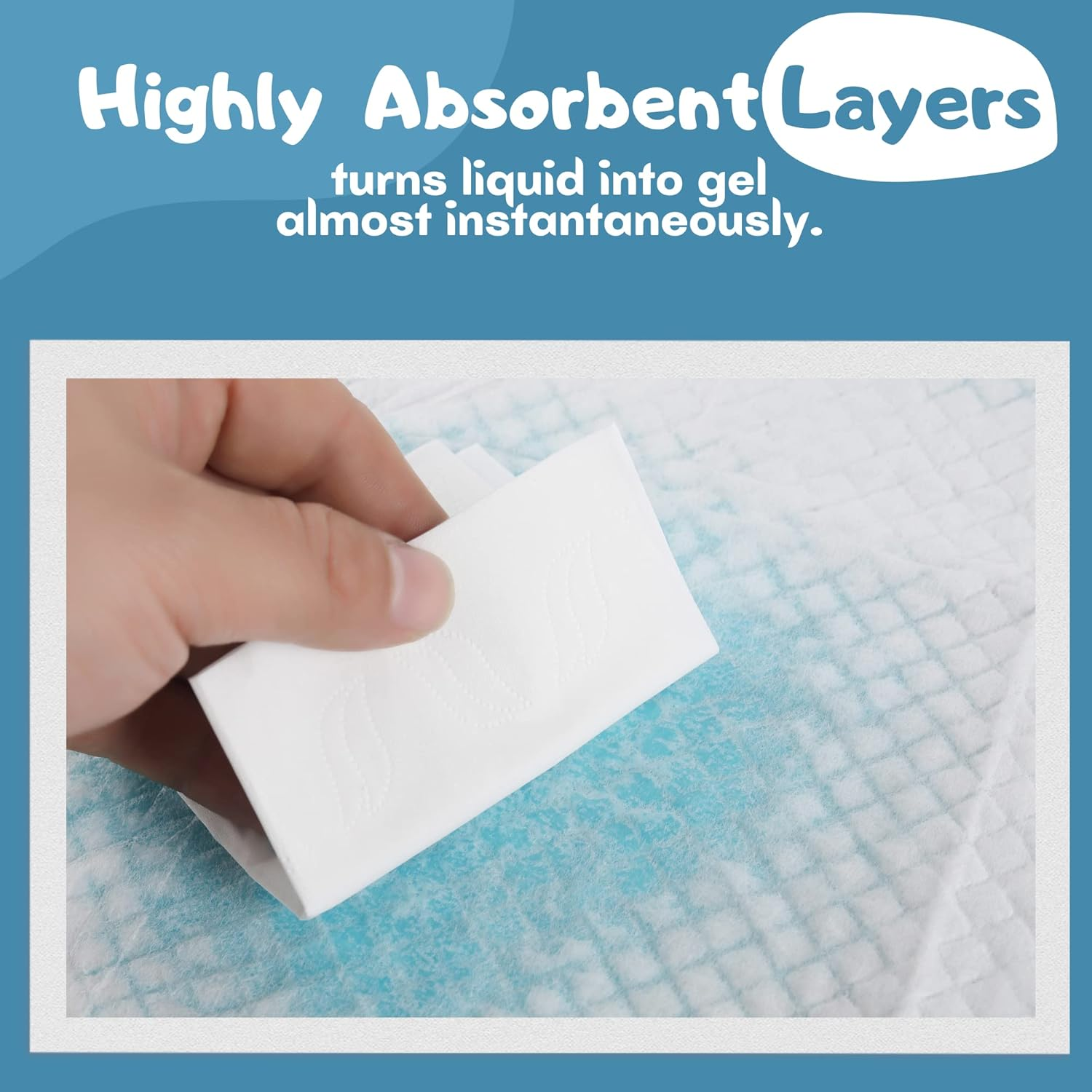 CALPALMY (80-Pack) 24"X24" Pet Training Pee Pads, Ultra Absorbent Pee Pads for Dog and Puppy - with Leak-Proof Moisture Locking Technology Disposable Pet Pads for Puppies, Dogs, Cats, Rabbits image number 1