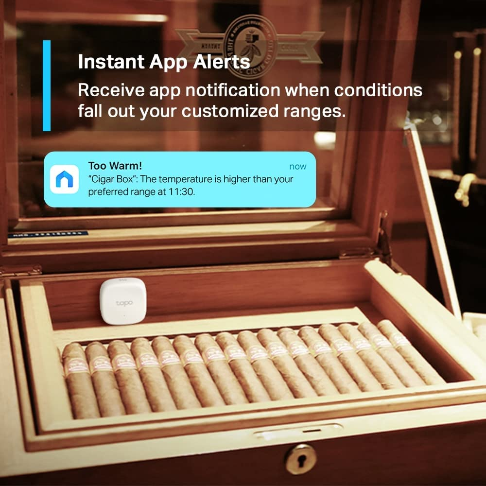 Tp-Link Tapo Smart Room Temperature & Humidity Sensor, Auto, Fast & Accurate, Free Data Storage & Visual Graphs, Instant App Notification, Smart Home, Hub Required (Tapo T310) image number 6