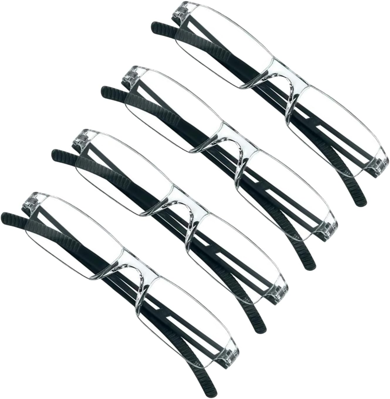 4 Pairs Reading Glasses, Blue Light Blocking Glasses, Blue Light Clear Frames Reader Lightweight for Men and Women