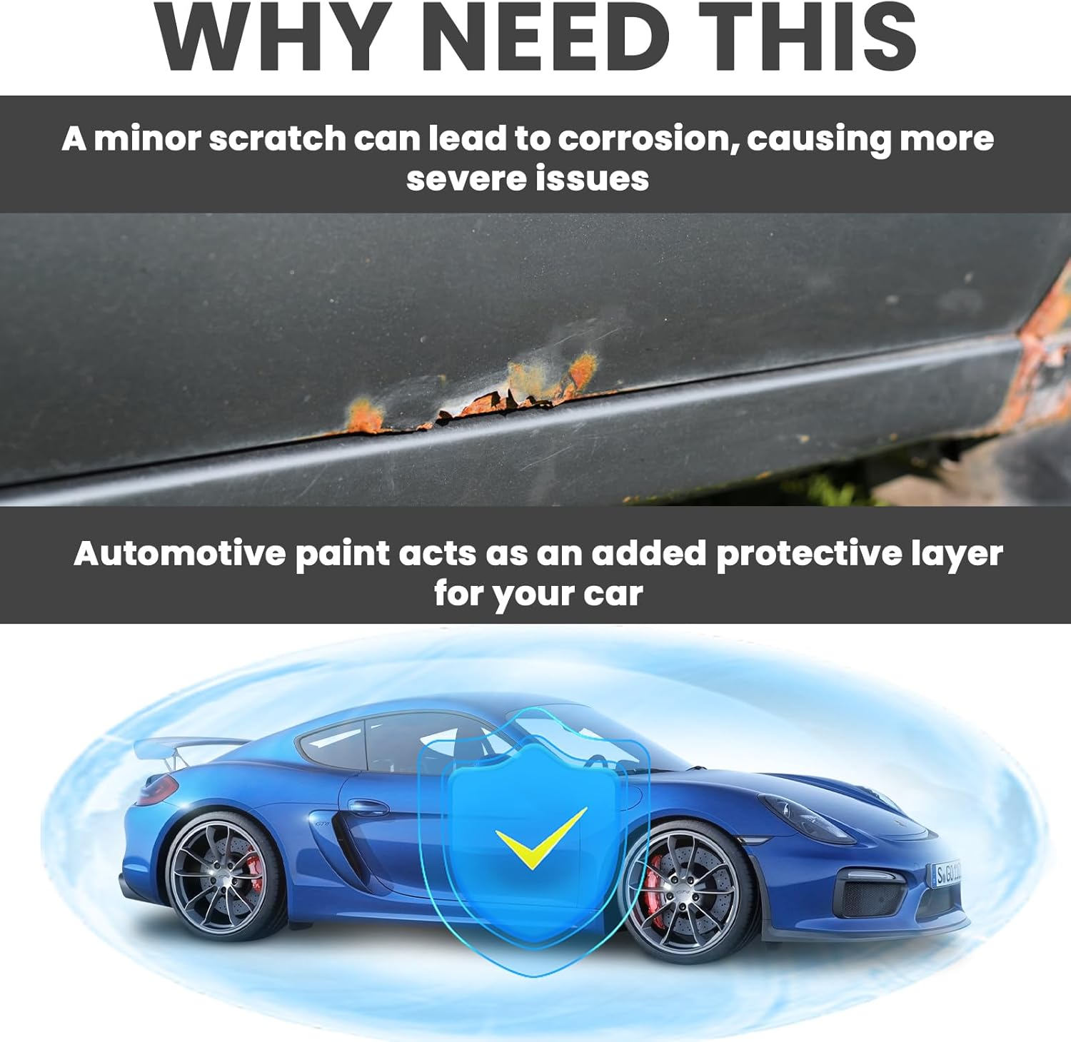 Blue Car Touch up Paint Pen- Automotive Scratch Repair Kit- Auto Scratch Remover- Professional Seamless Coverage- Color Accurate- Long Lasting Adhension- Quick Drying- Easy to Use- Two in One image number 2