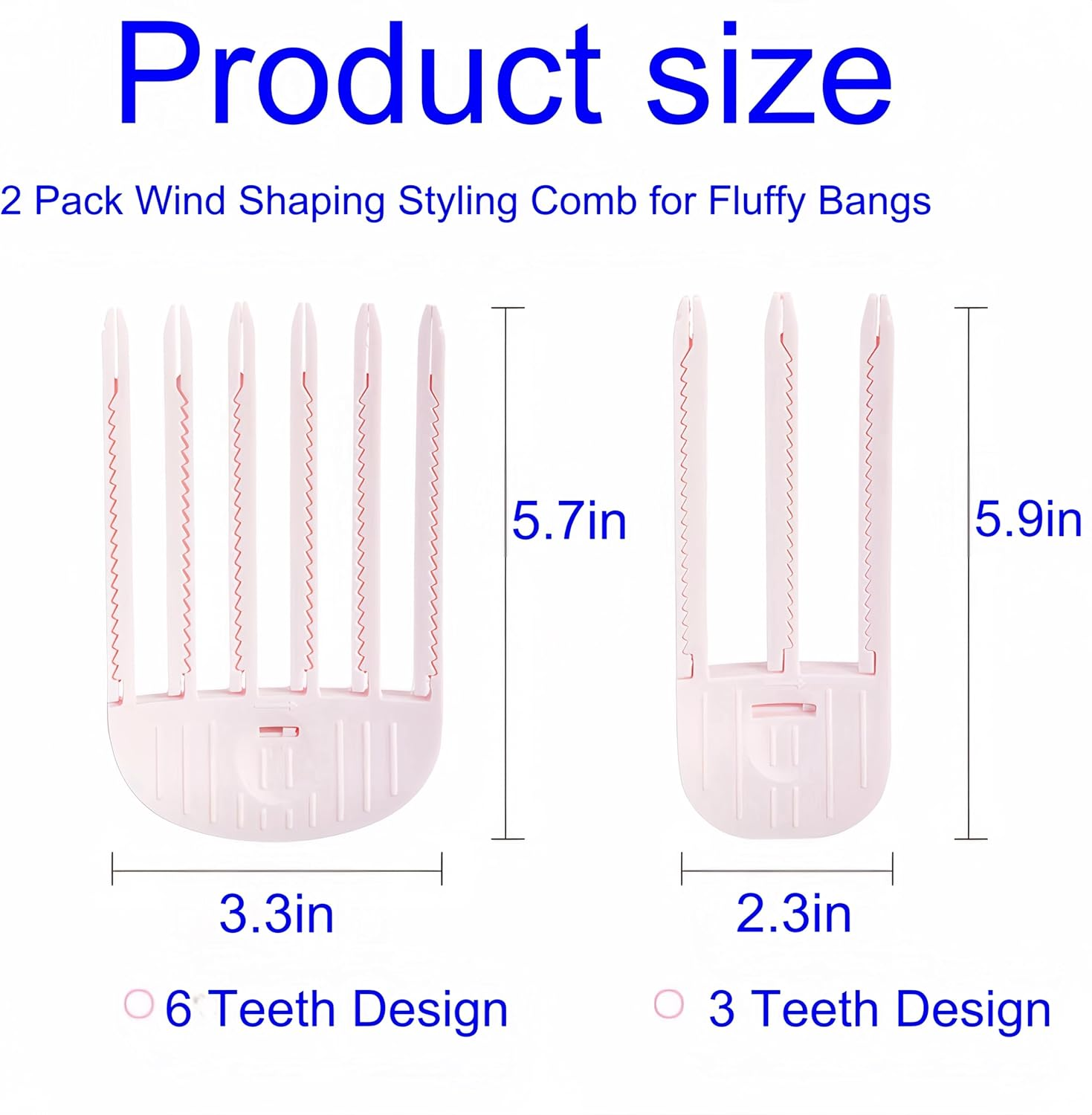 Febohao 2 Pack Hair Comb for Fluffy Bangs Hair Styling Tools Volumizing Hair Root Lifting No-Trace Hair Root Lifting Clip on Bangs image number 6