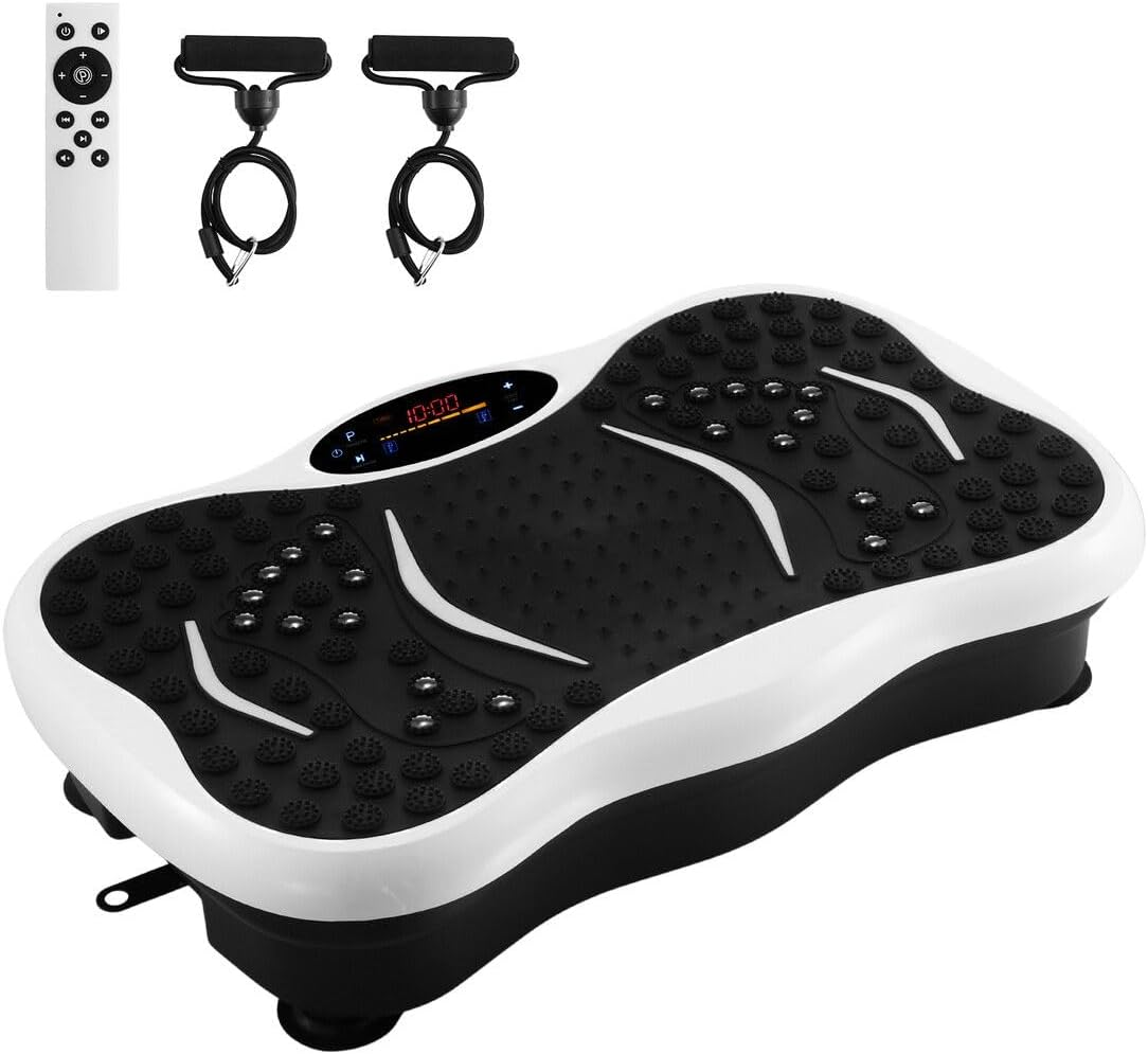 GNEKI Vibration Plate Exercise Machine, Vibrating Fitness Platform for Lymphatic Drainage, Full Body Shaker Workout Equipment Shaping Vibrate Plate, Board Sport for Home Exercise Gym