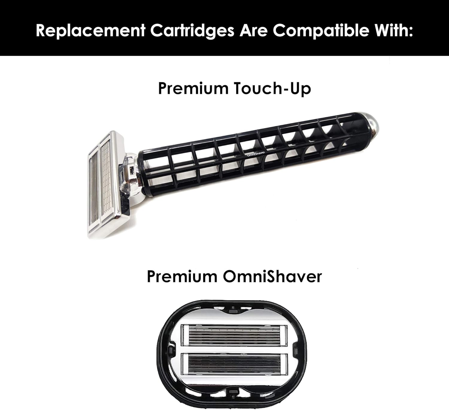Premium Omnishaver Replacement Cartridge Refill Kit with One Blade Removal Tool - Disposable, Self Cleans & Strops during Use - Durable Smooth & Comfortable 4 Blades image number 3