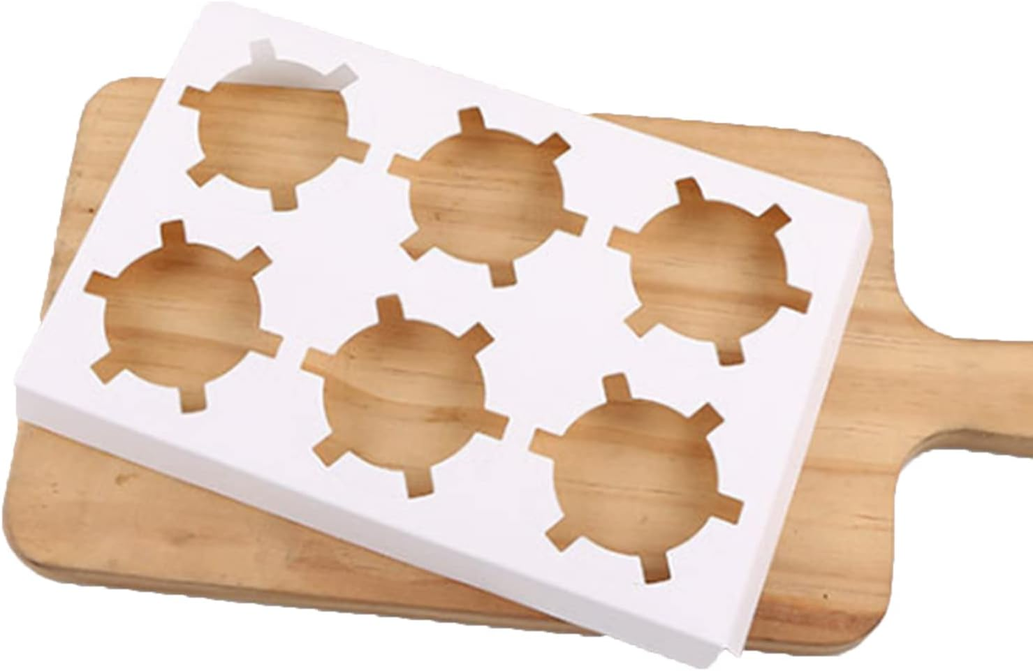 Acbbmns 50Pcs 4 Holes Cupcake Boxes with Window and Insert, 16 X 16 X 7.5Cm White Kraft Paper Cup Cake Boxes Bakery Containers Cupcake Carrier Box for Muffin Chocolate Macarons Pastry image number 5