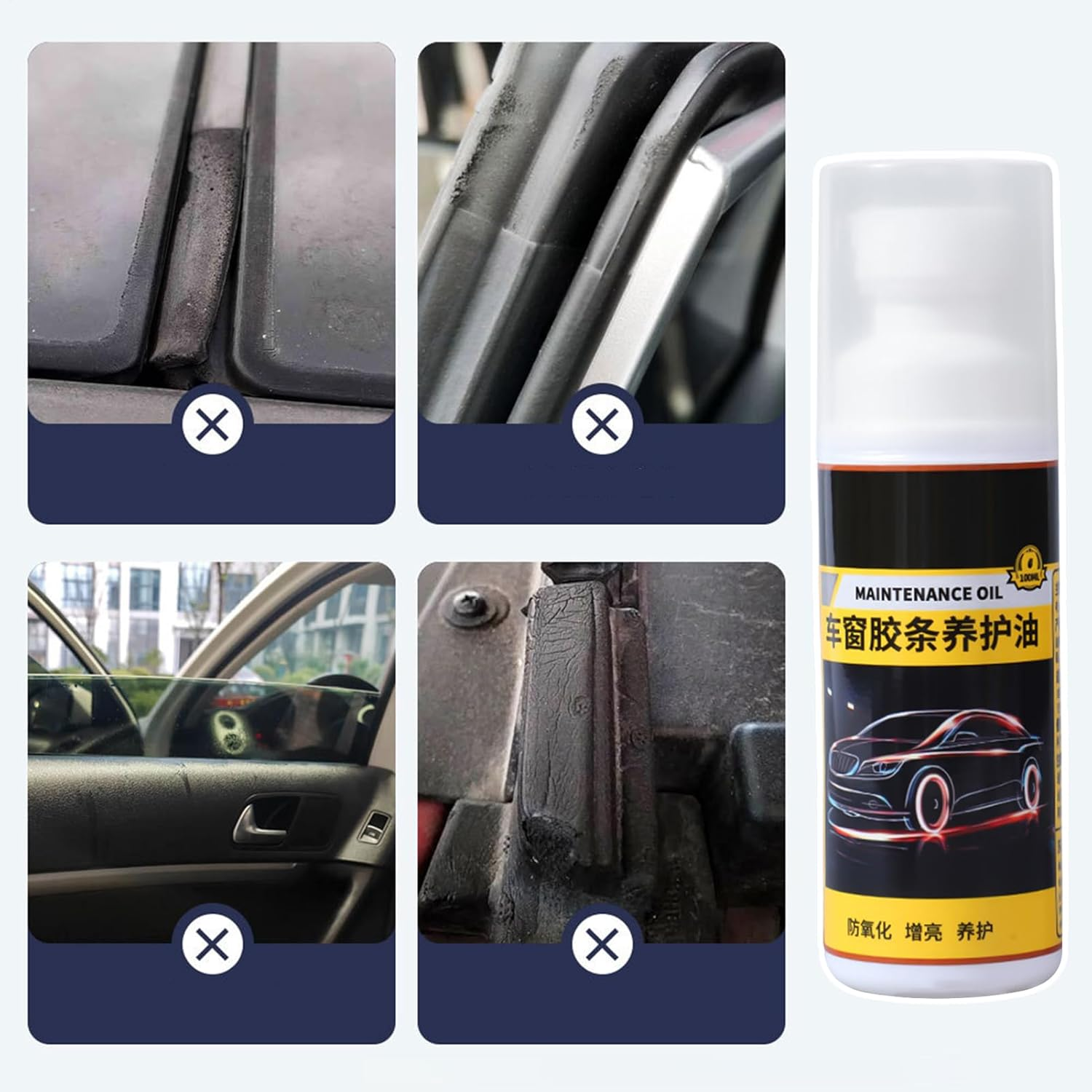 Interior Car Protectant,Rubber Strips Protective Agent,Auto Wiper Lubricant | for Tire Wheel Automotive Rv Marine Furniture Leather Seat Dashboard