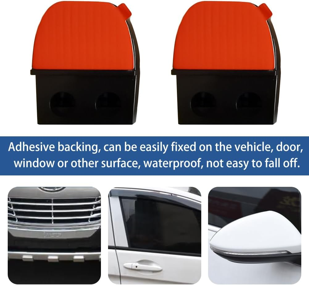 6 Pack Deer Whistles Wildlife Warning, ABS Self-Adhesive Warning Car Device, Deer Alarm Road Safety Horn Device Animal Alert Whistle for Cars, Vehicles, Motorcycles(Color:Black) - Transparent image number 6