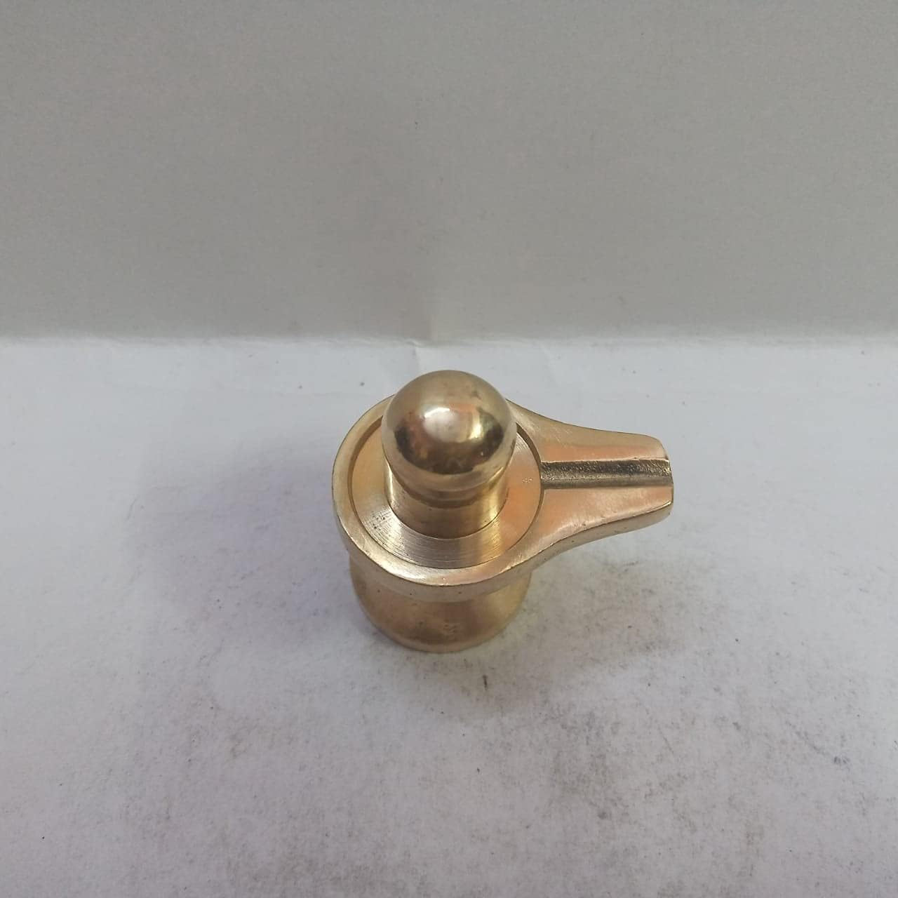 Brass Shiva Lingam Statue 1.5" Inch | 110G Small Shivling Idol for Puja | Lord Shankar Ling Decorative Deity Figurine for Home Temple Office Decor | Hindu God Brass Murti Gift & Vastu Showpiece