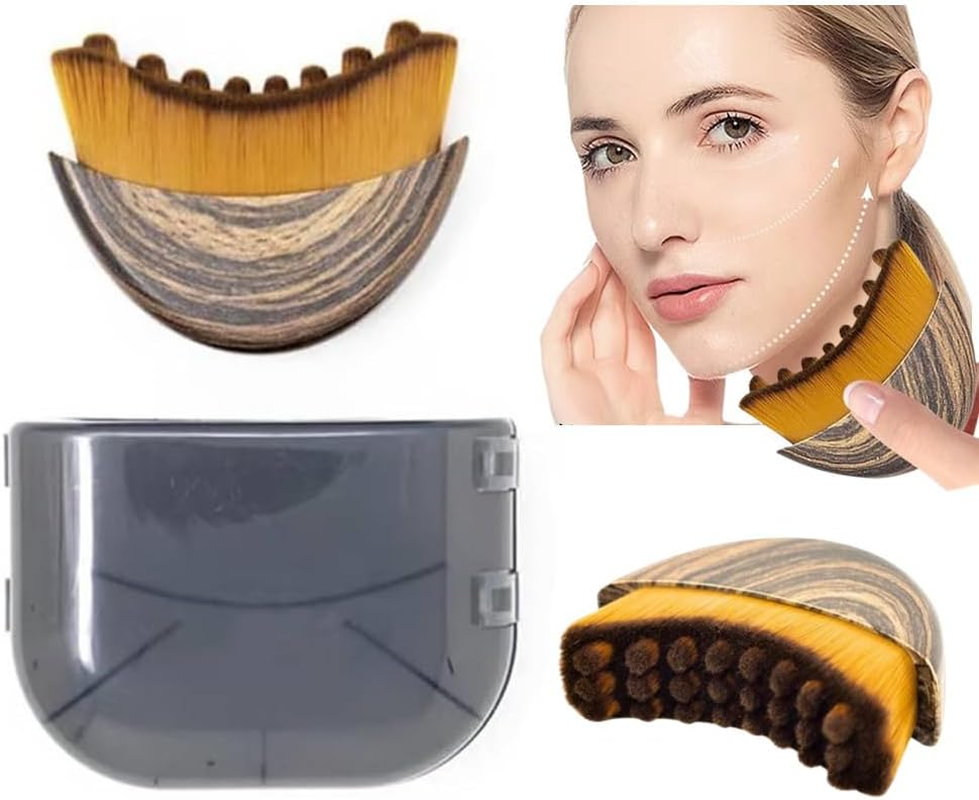 1/2 PCS Lymphatic Contour Face Brush for Sculpting &ndash; Anti-Puffiness, Detox & Lift, Improves Skin Glow & Absorption (1 Pcs Contour Face Brush) image number 1