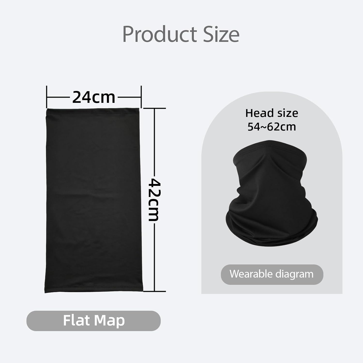 Suytvenxau 2-Pack Men'S Multifunctional Neck Gaiters - Breathable Face Mask, Neck Warmer & Sun Protection Face Mask for Outdoor Sports (Black) image number 3