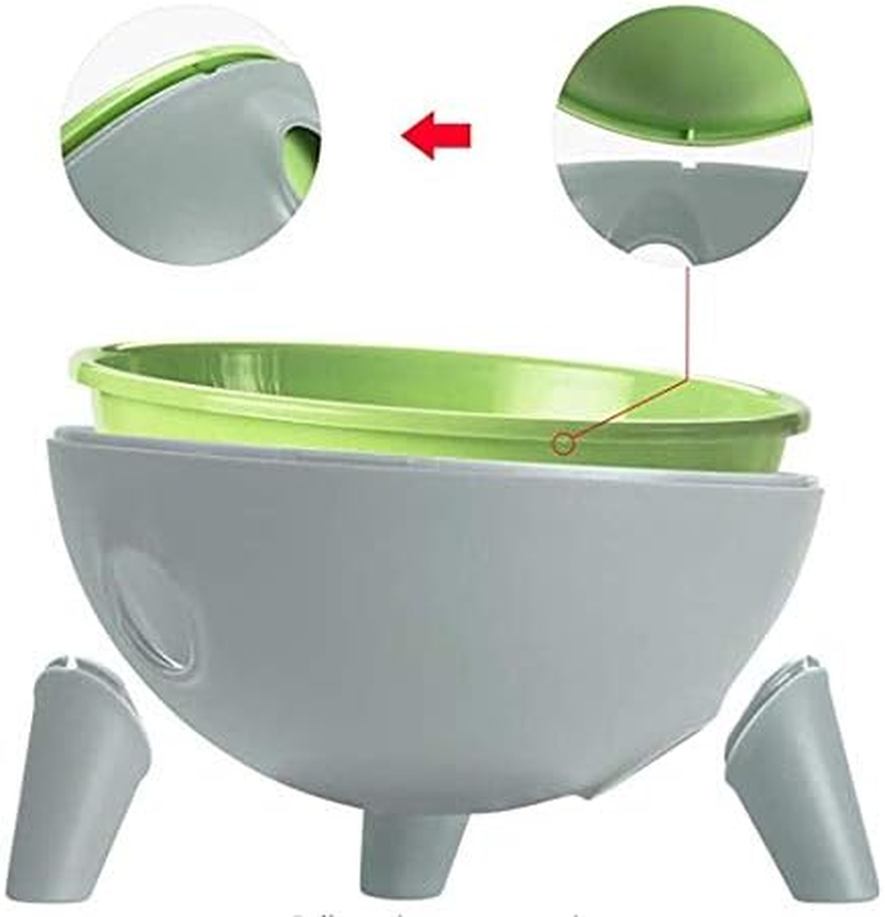 Cat and Dog Bowls, Stable Stand Multi-Purpose 15 Oz Large Capacity Wide Pet Dish, 15&deg;Tilted Pet Bowls, Dishwasher Safe, Shallow Feeder Bowls Pet Water Bowl for Small Dogs and Cats (Green) - Green image number 2